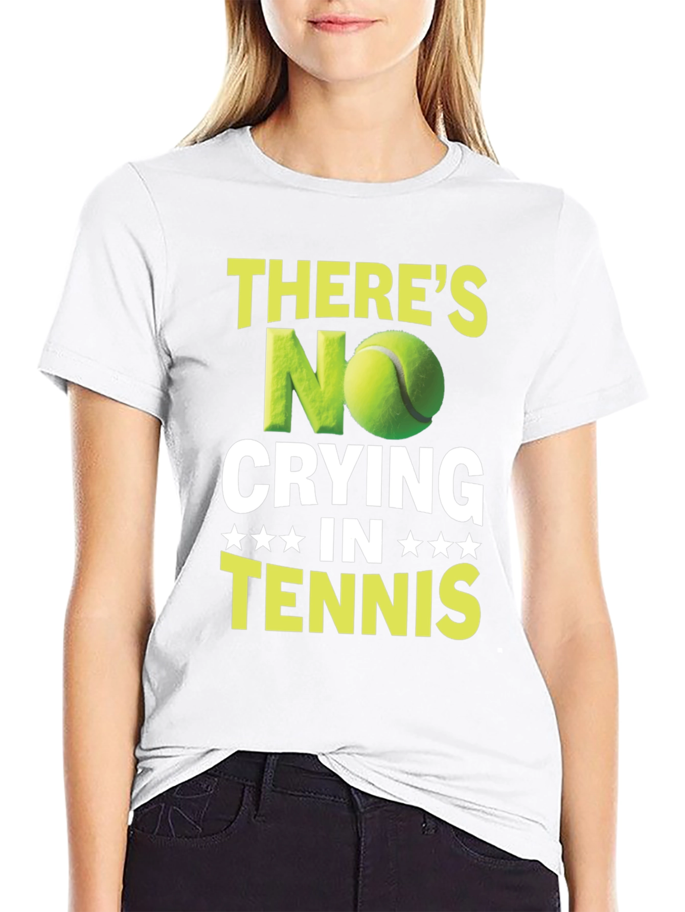 Funny Tennis T-Shirt - No Crying In Tennis