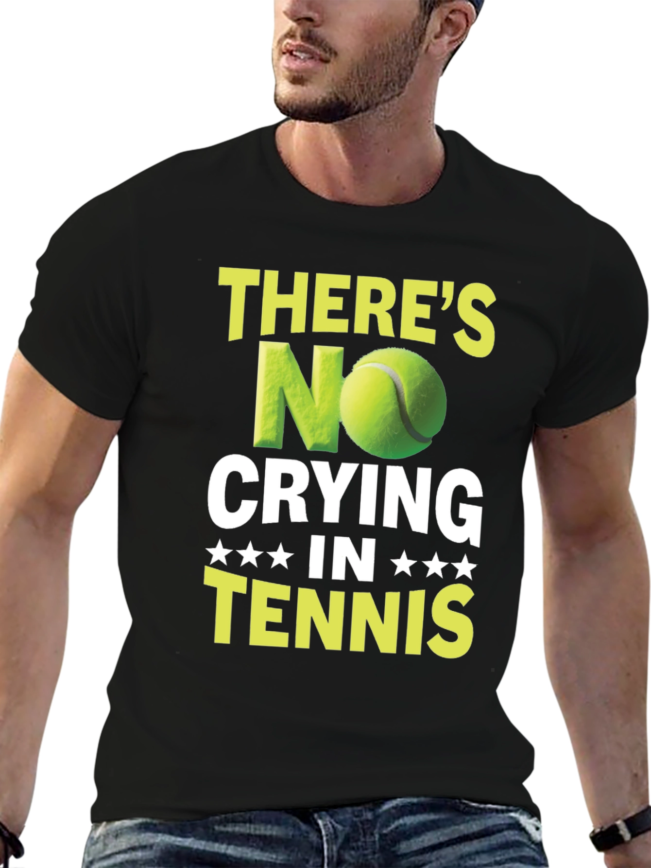 Funny Tennis T-Shirt - No Crying In Tennis