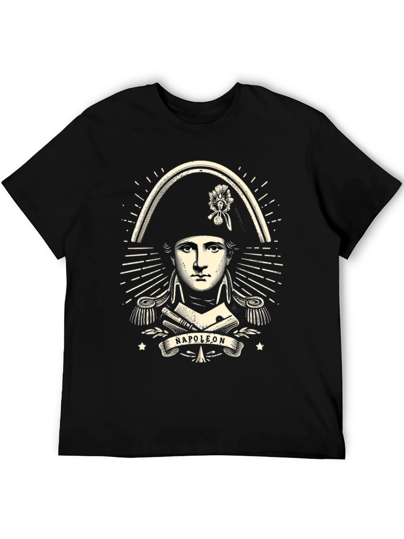 Napoleon Bonaparte Graphic Print Black T-Shirt