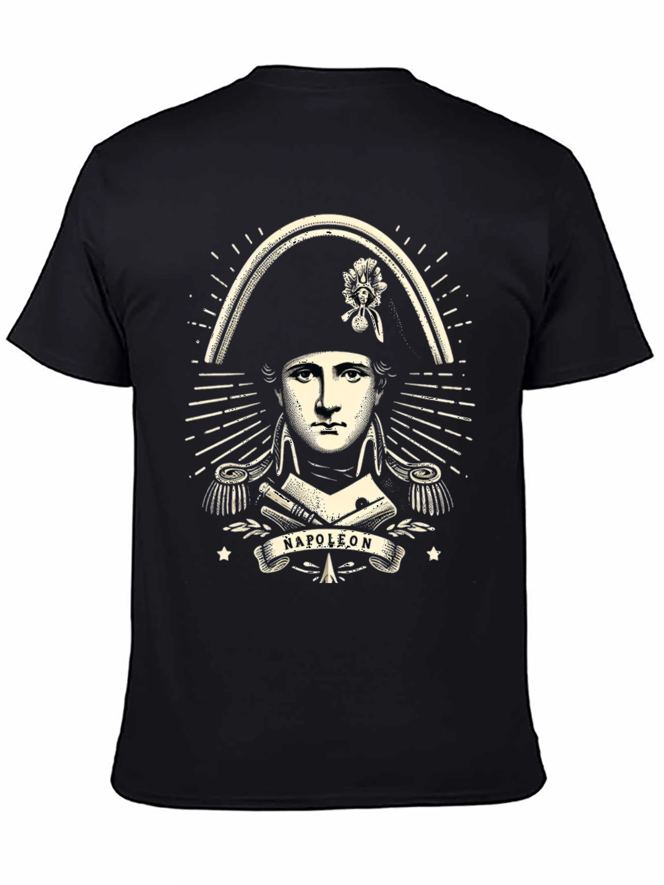 Napoleon Bonaparte Graphic Print Black T-Shirt