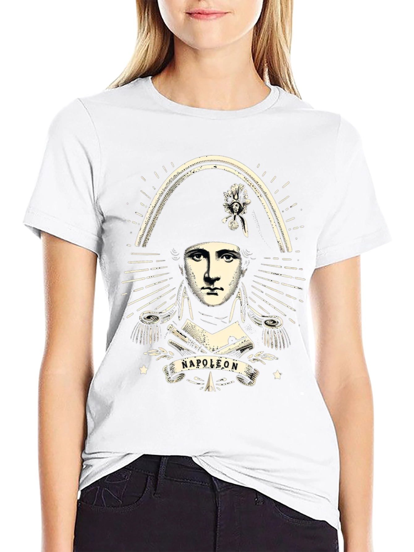Napoleon Bonaparte Graphic Print Black T-Shirt