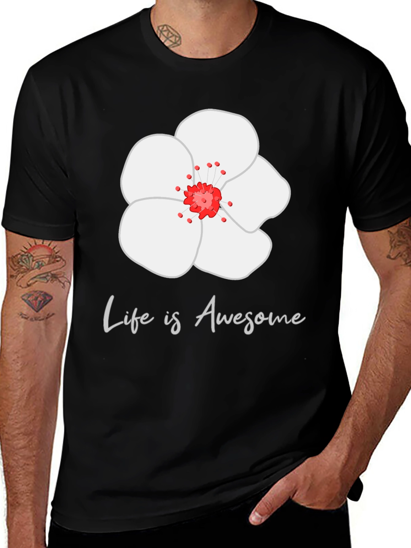 Life is Awesome Floral Tee