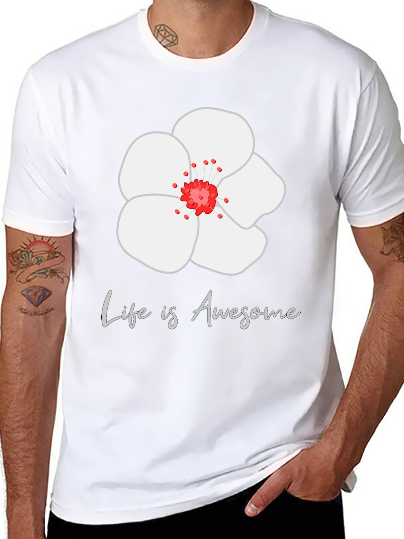 Life is Awesome Floral Tee