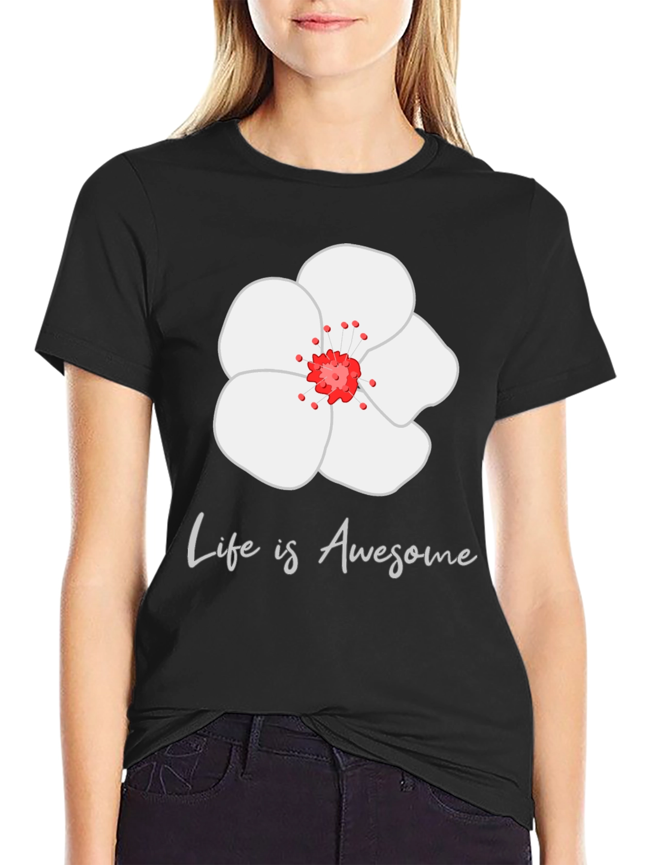 Life is Awesome Floral Tee