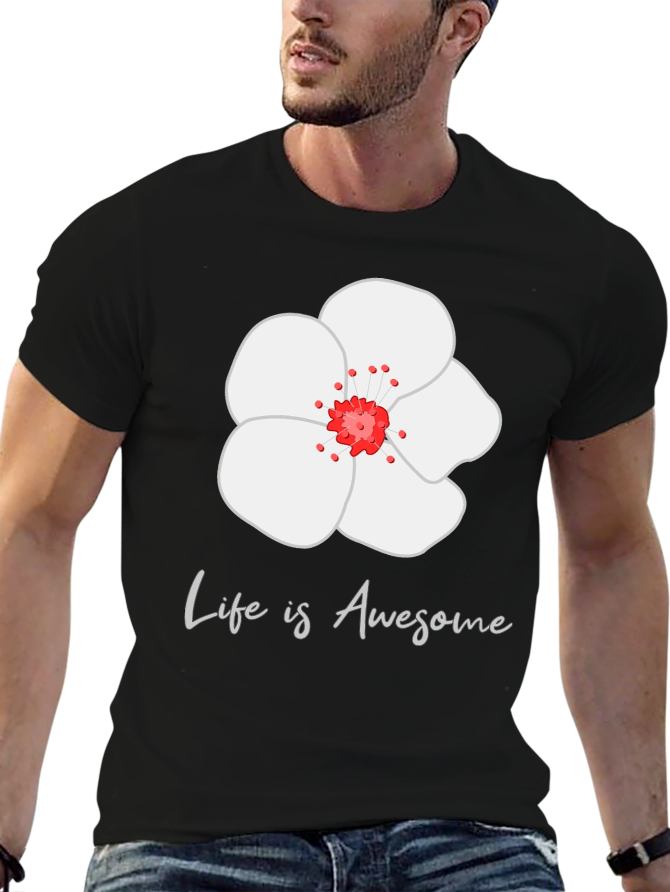 Life is Awesome Floral Tee