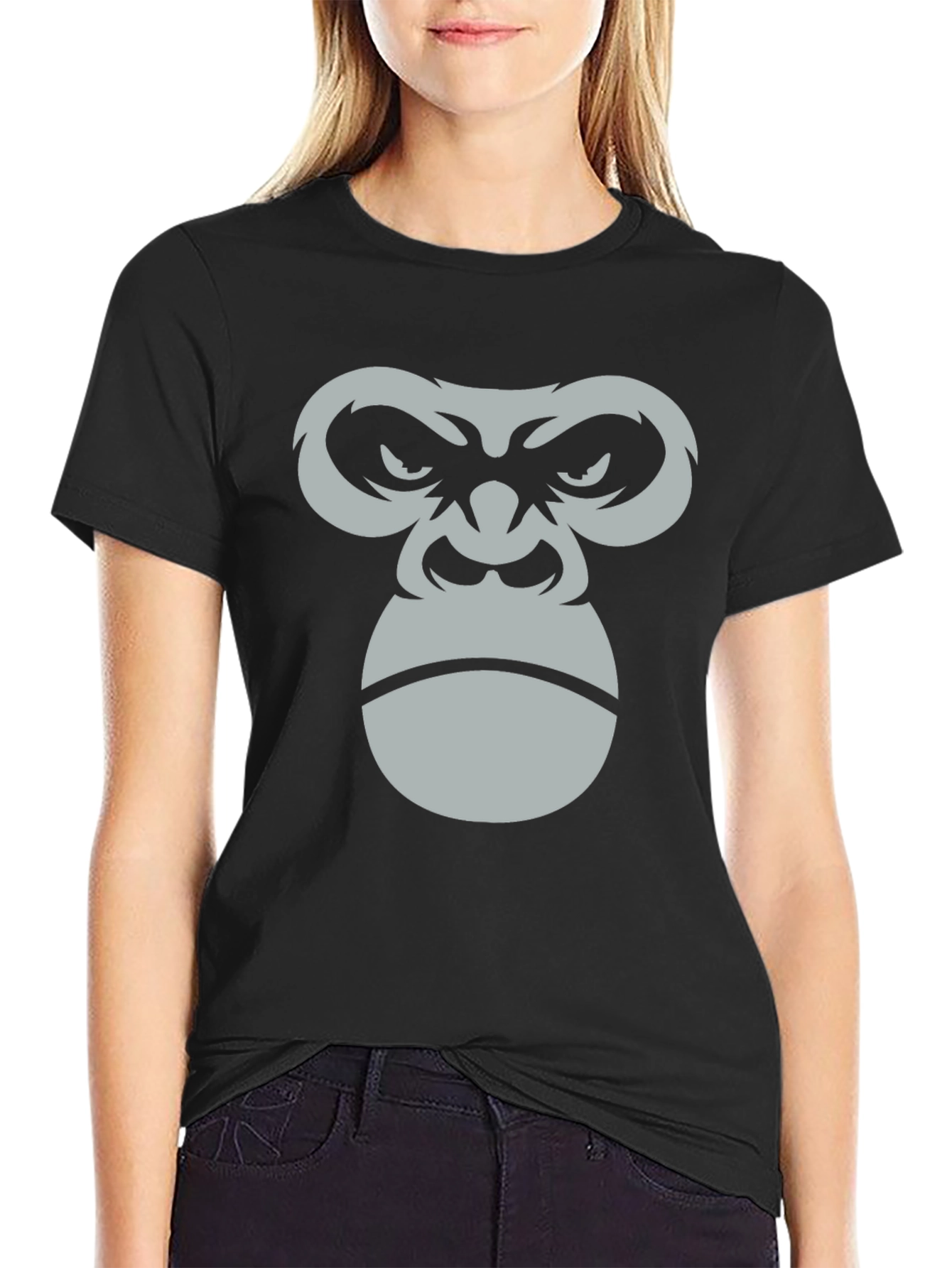 Angry Gorilla Graphic T-Shirt - Black