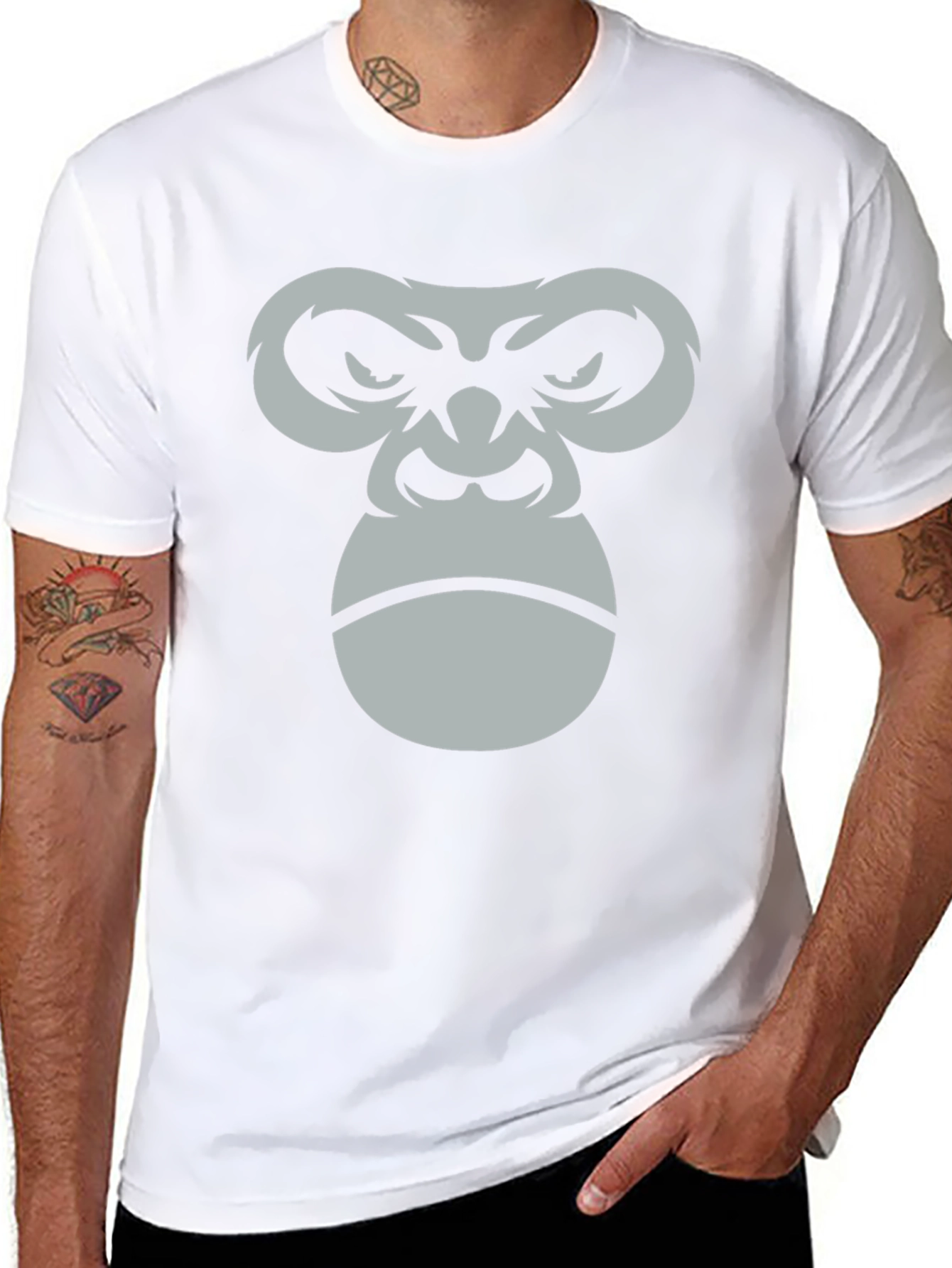 Angry Gorilla Graphic T-Shirt - Black