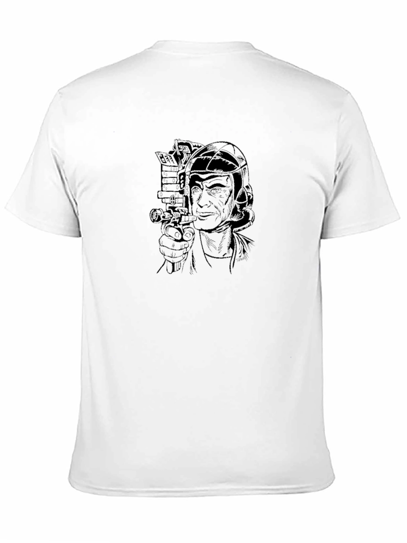 Retro Sci-Fi Pilot T-Shirt - Black