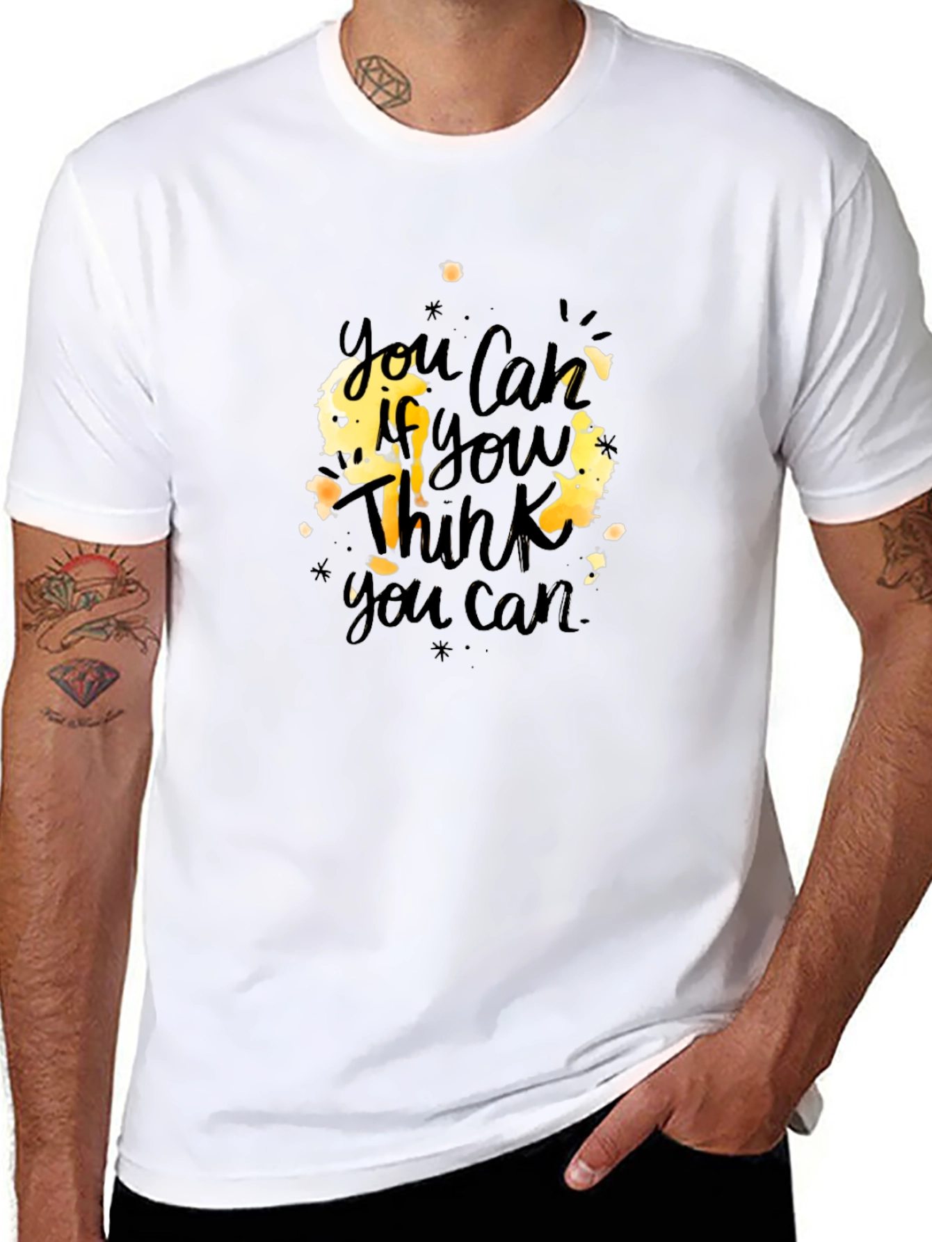 Motivational You Can Black T-Shirt