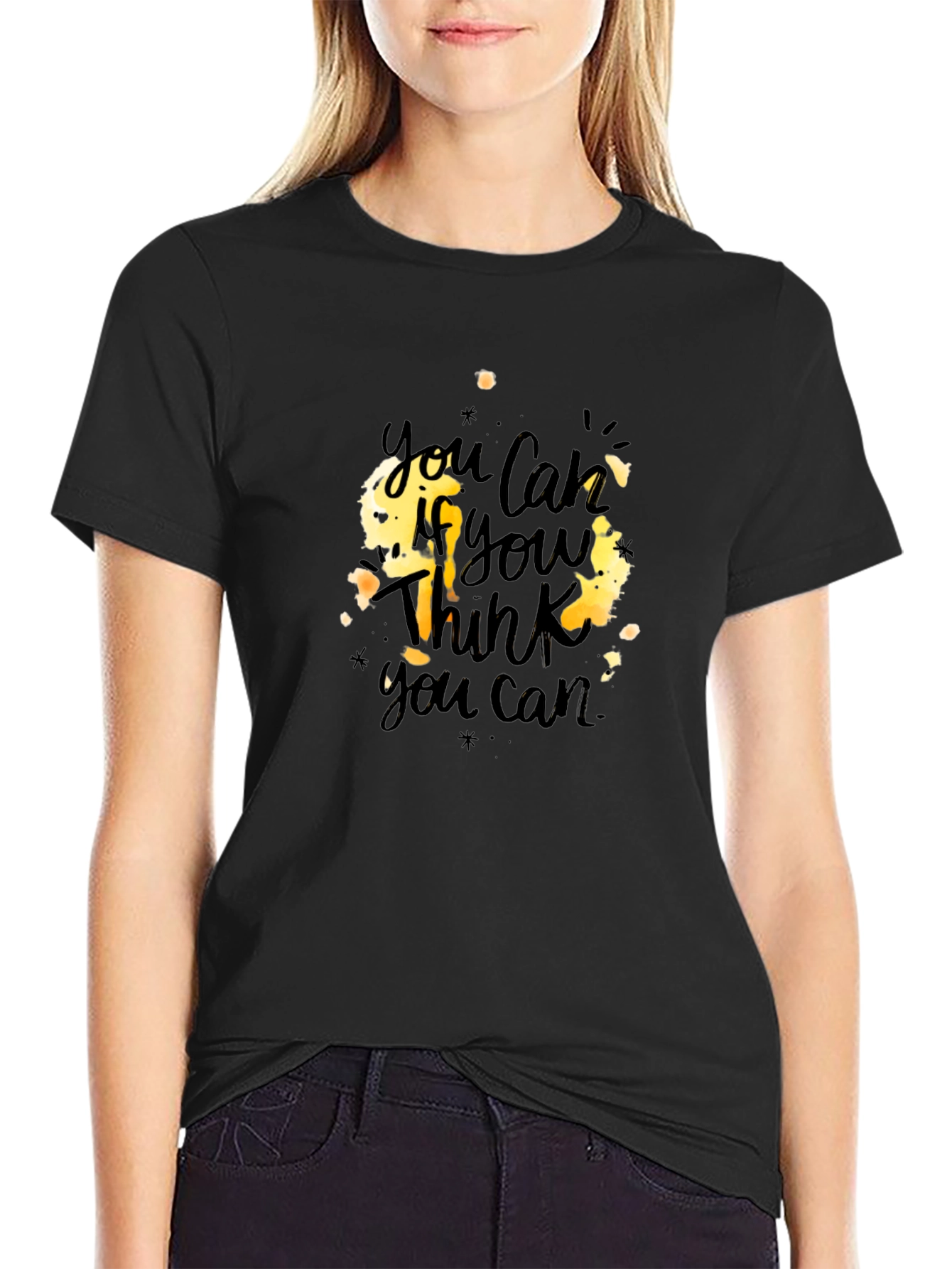 Motivational You Can Black T-Shirt