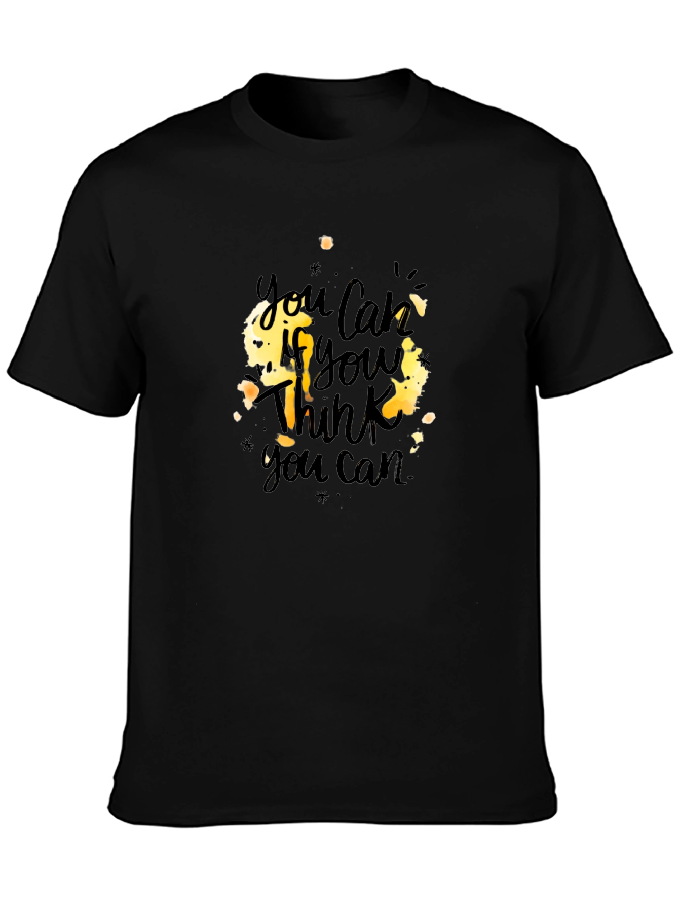 Motivational You Can Black T-Shirt