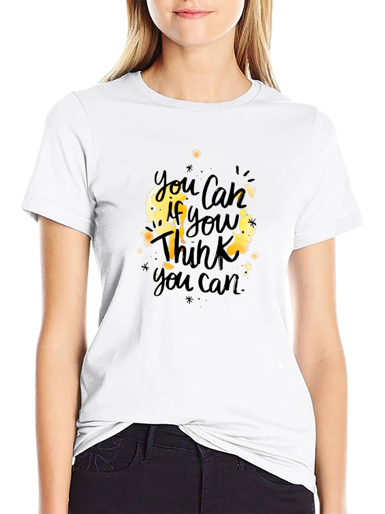 Motivational You Can Black T-Shirt