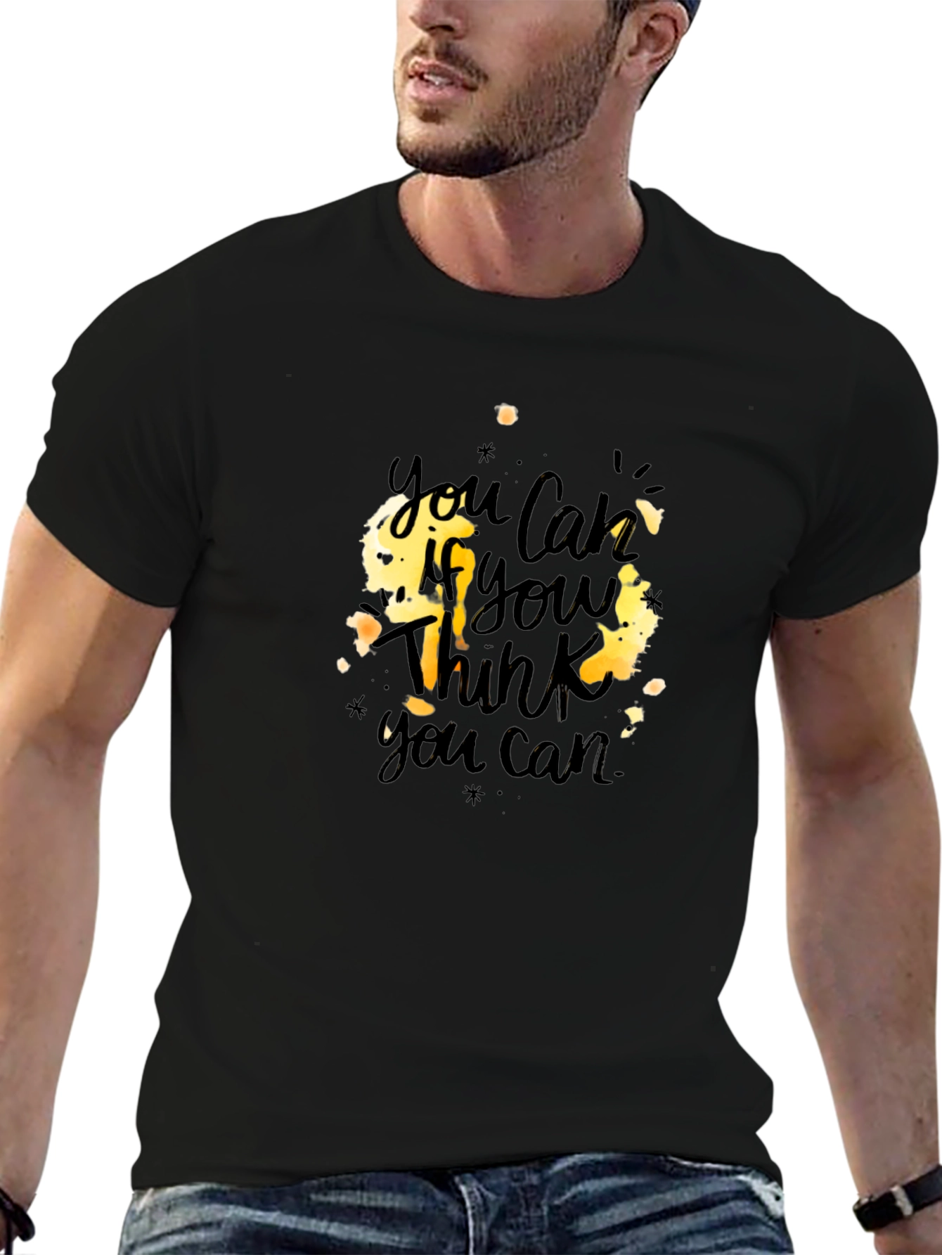 Motivational You Can Black T-Shirt