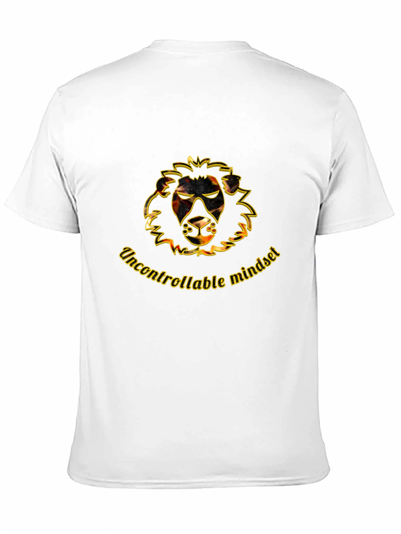 Uncontrollable Mindset Lion Graphic Tee - Black