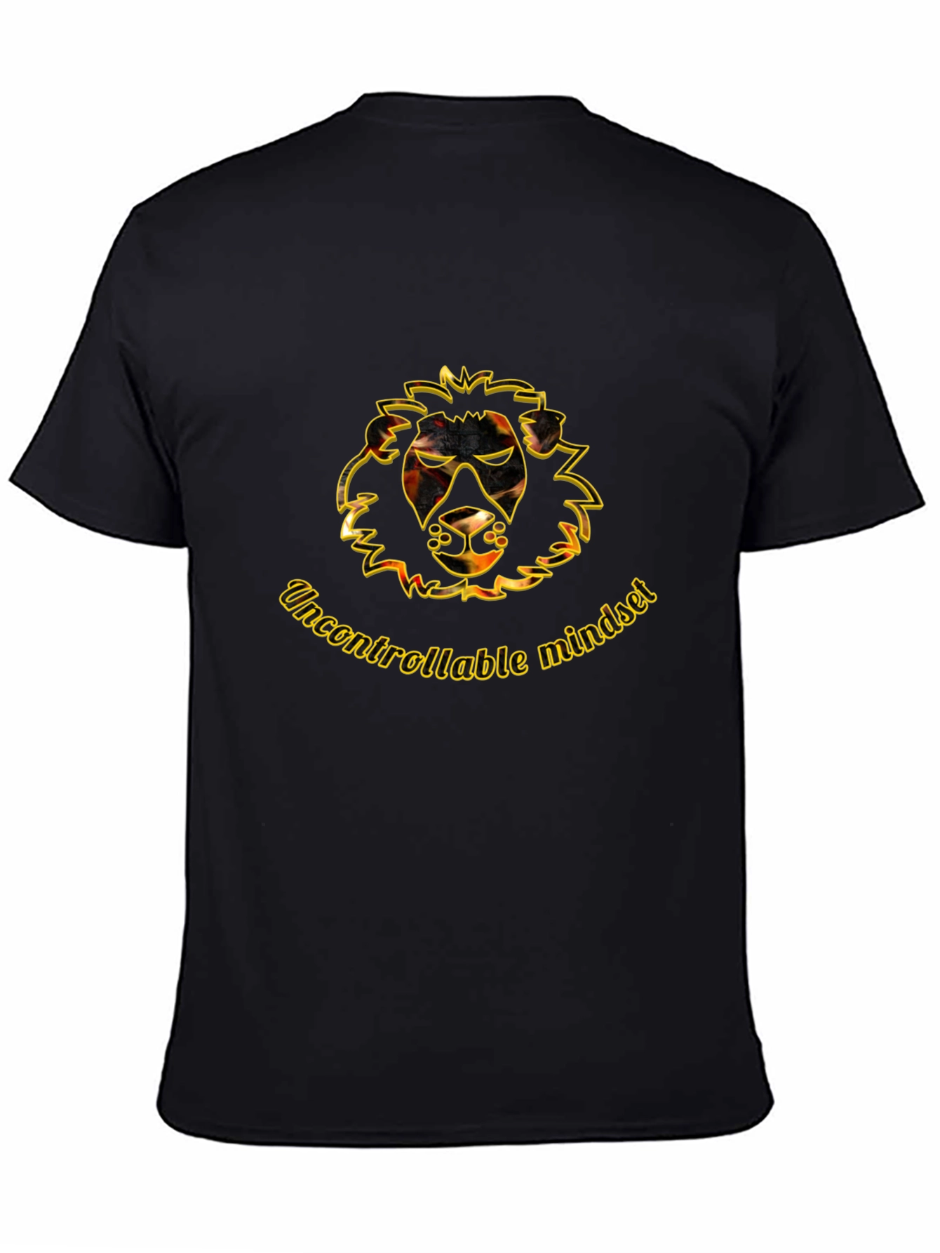 Uncontrollable Mindset Lion Graphic Tee - Black