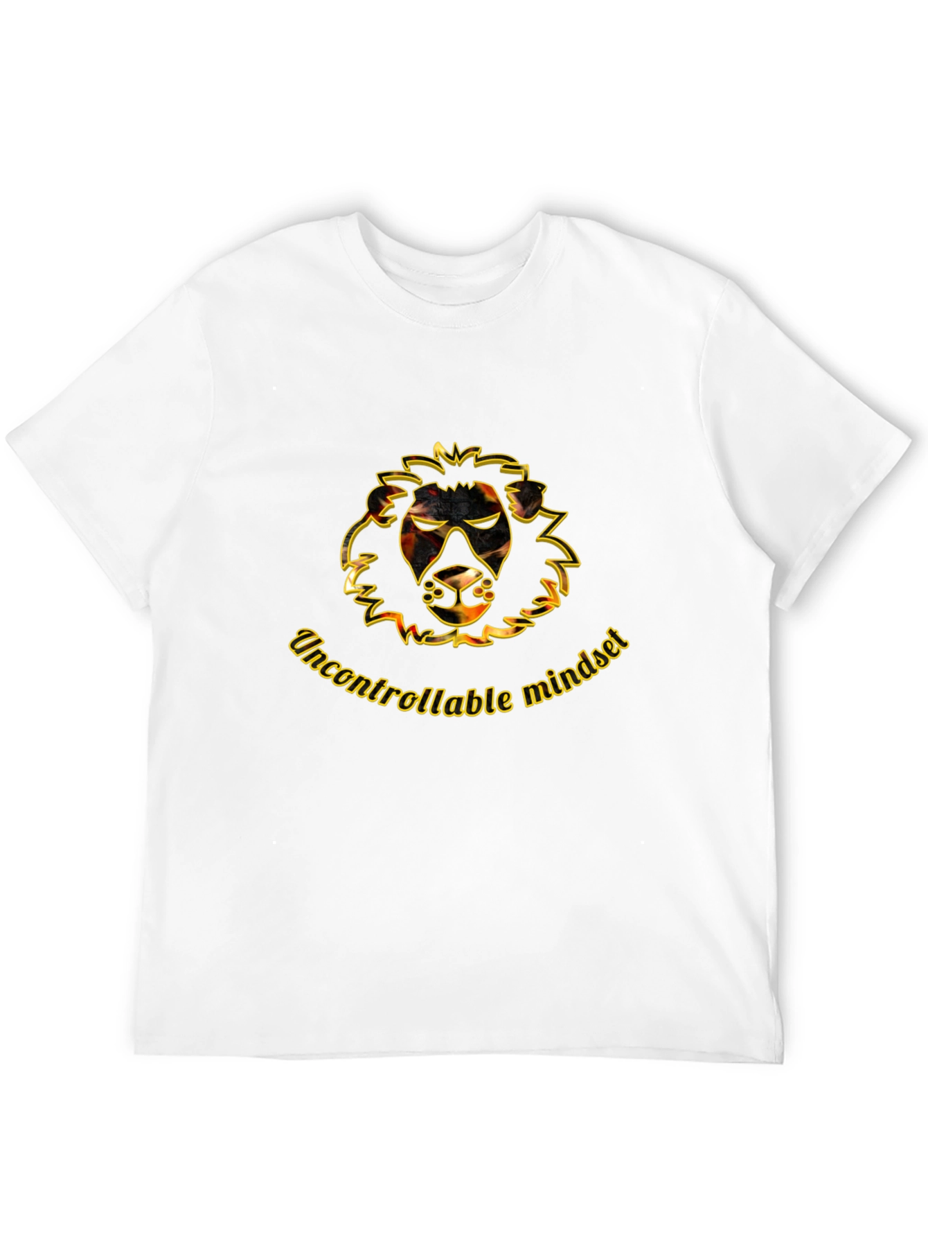 Uncontrollable Mindset Lion Graphic Tee - Black