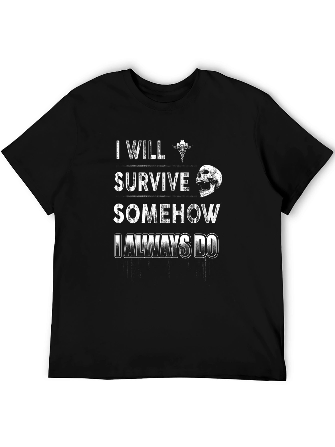 I Will Survive Skull Graphic T-Shirt