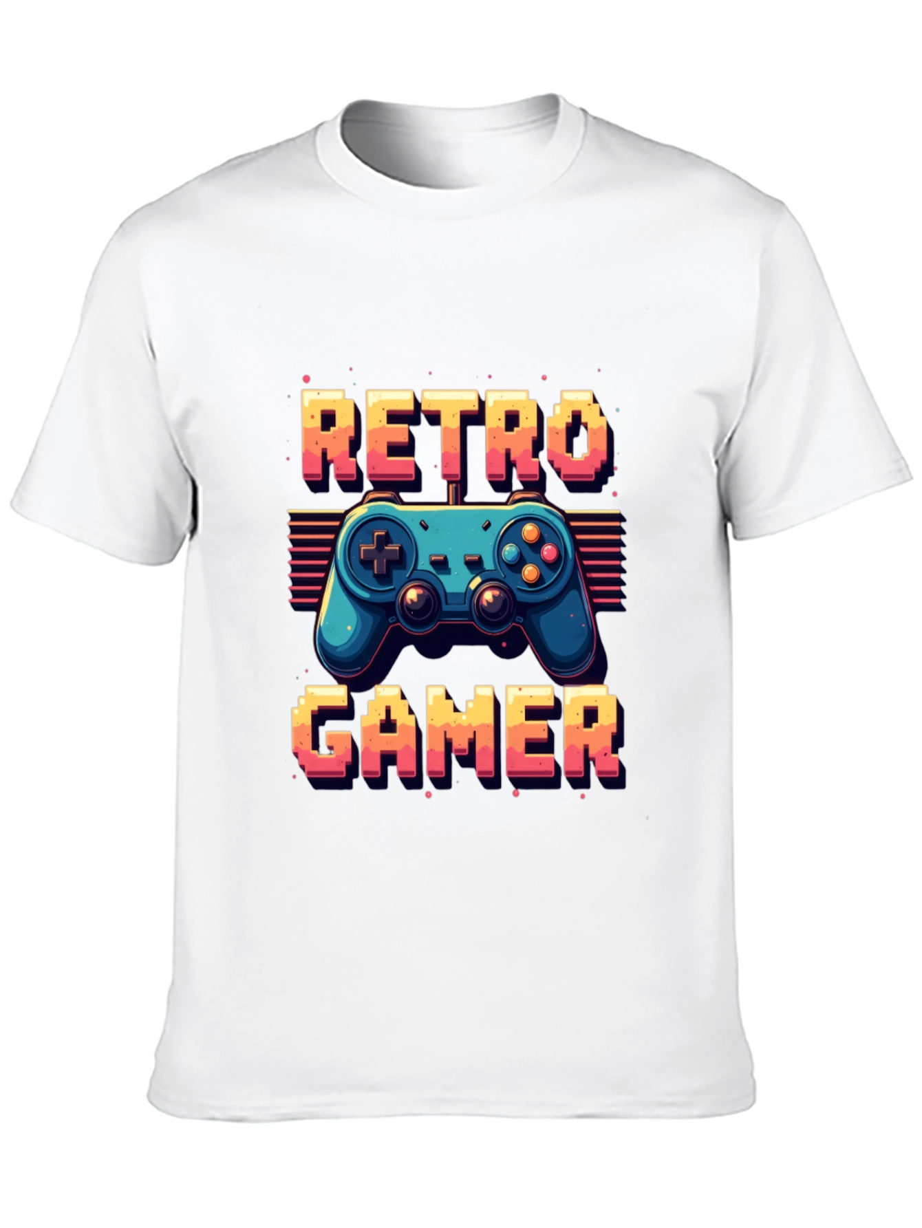 Retro Gamer Black T-Shirt - Classic Controller Design