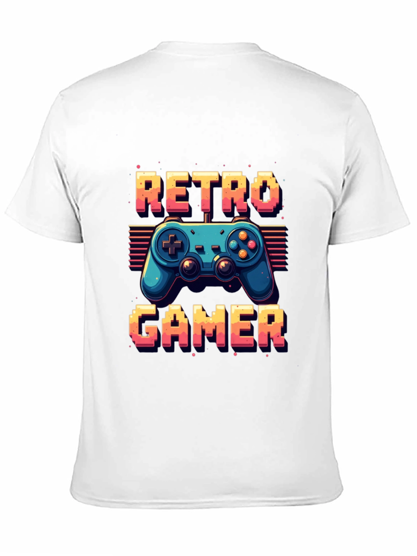 Retro Gamer Black T-Shirt - Classic Controller Design