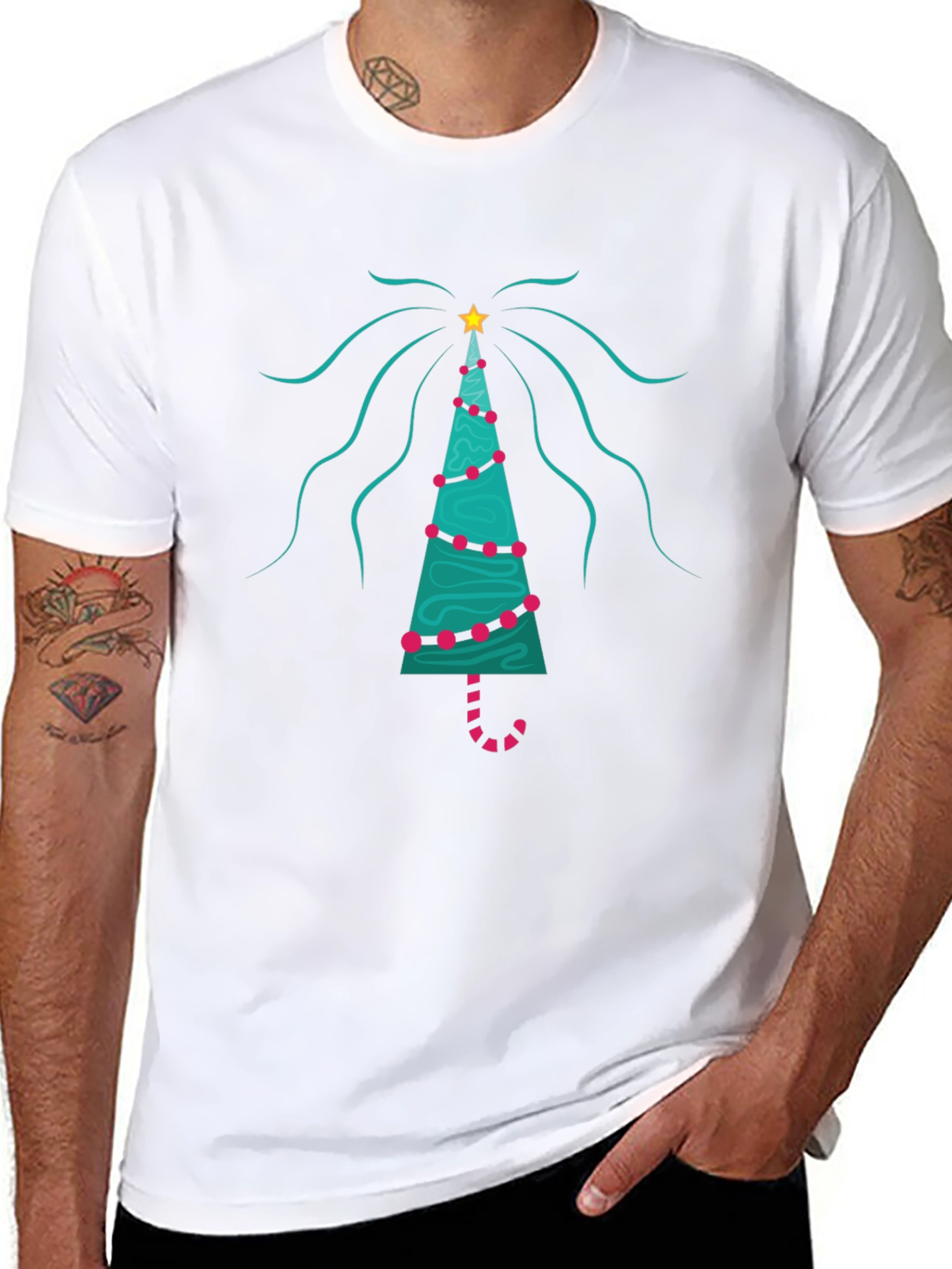 Festive Christmas Tree Graphic Tee