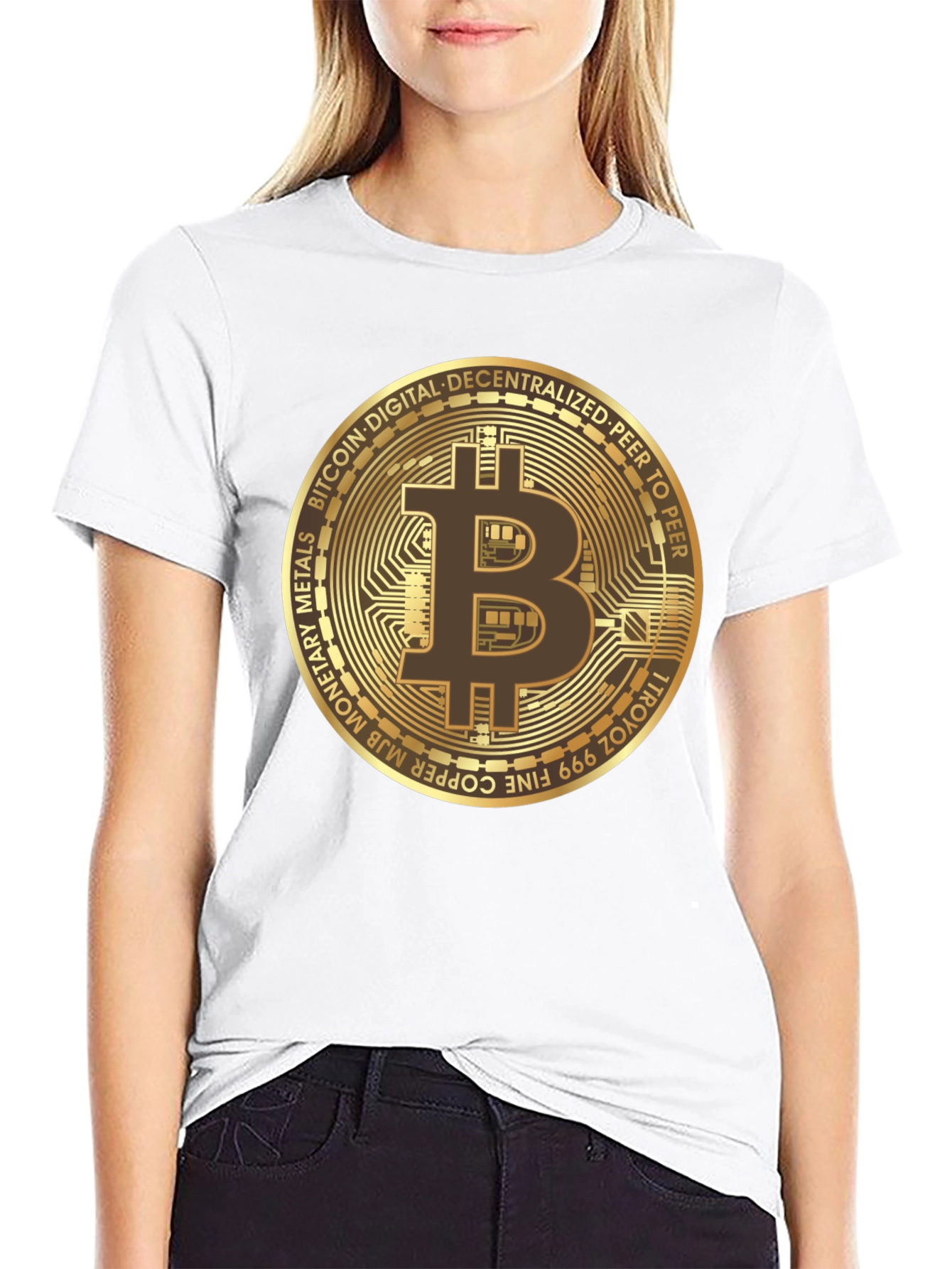 Bitcoin Crypto Currency Black T-Shirt