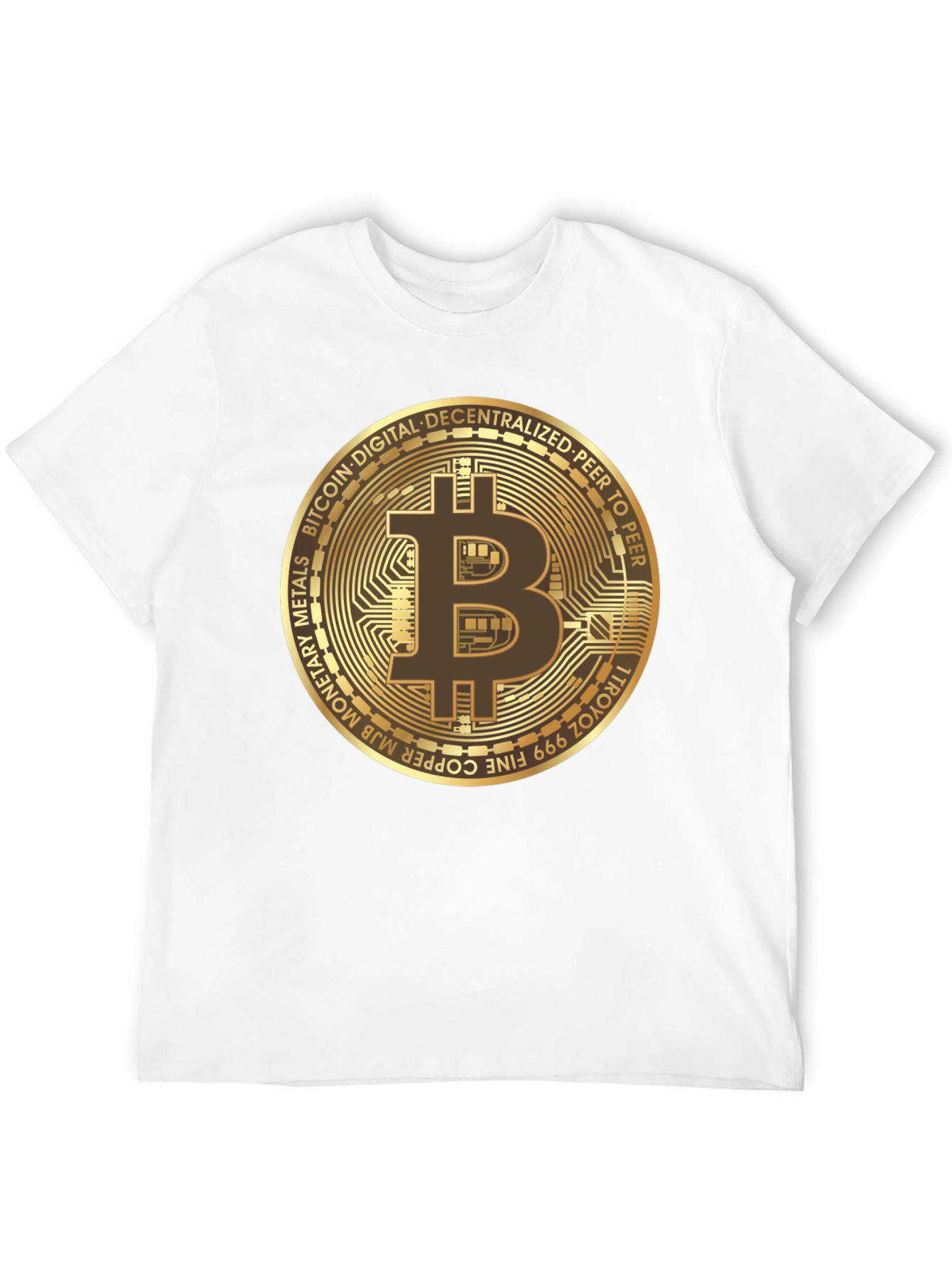 Bitcoin Crypto Currency Black T-Shirt