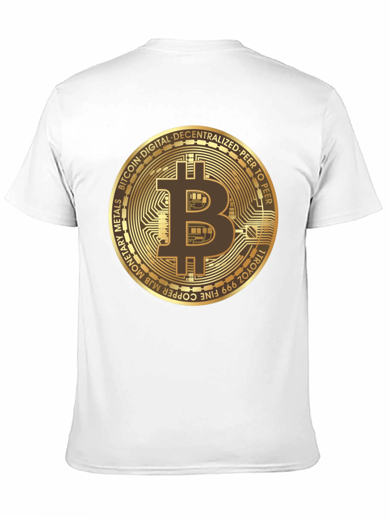 Bitcoin Crypto Currency Black T-Shirt