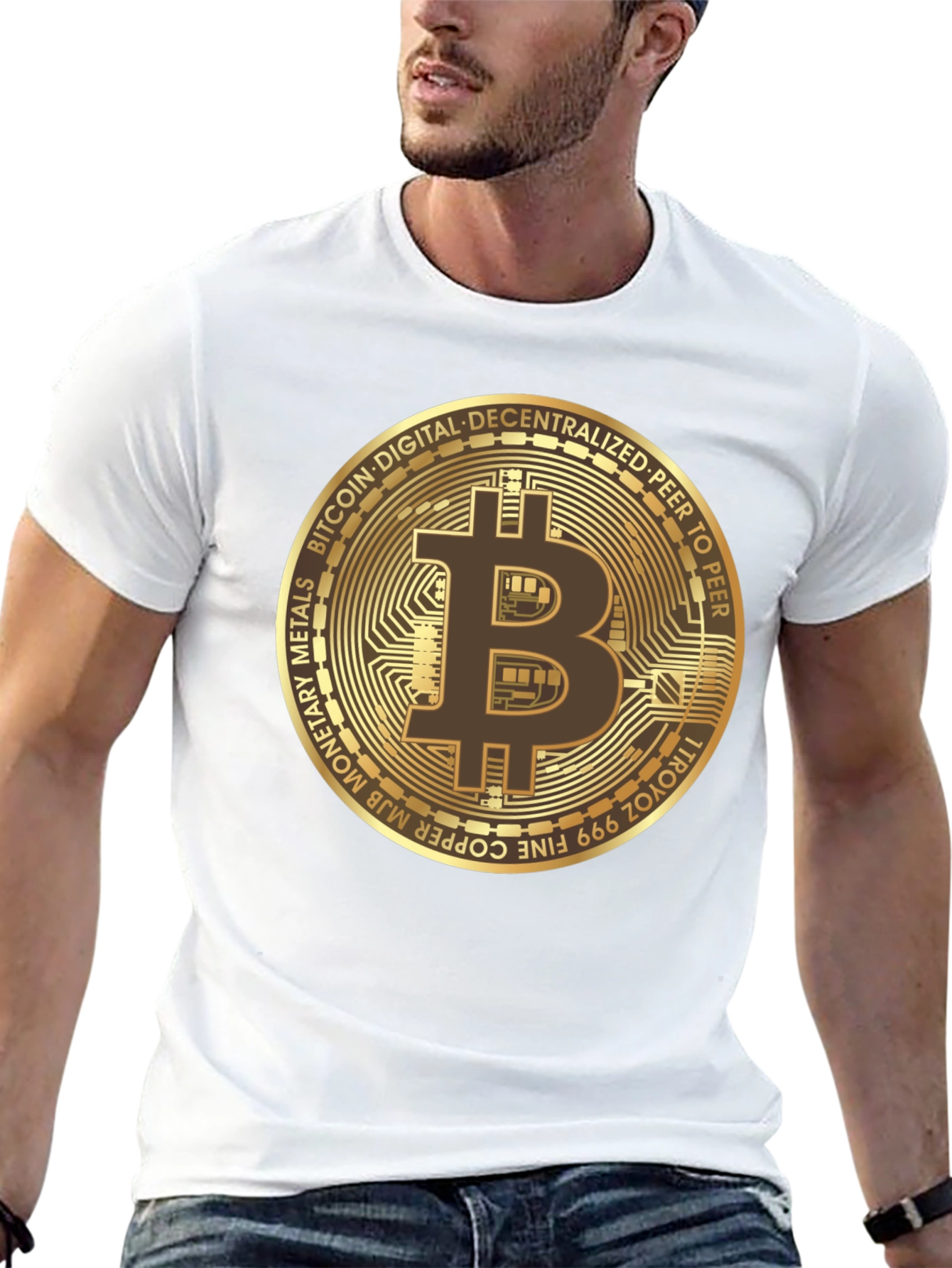 Bitcoin Crypto Currency Black T-Shirt