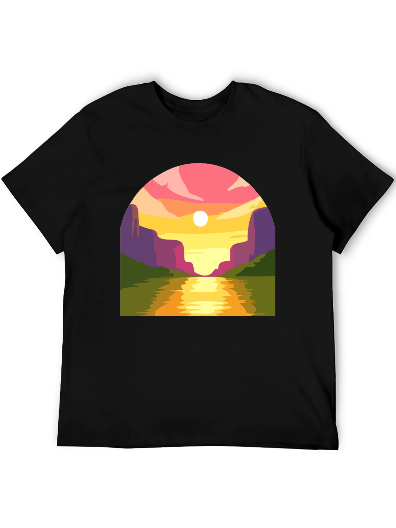 Sunset River Graphic T-Shirt