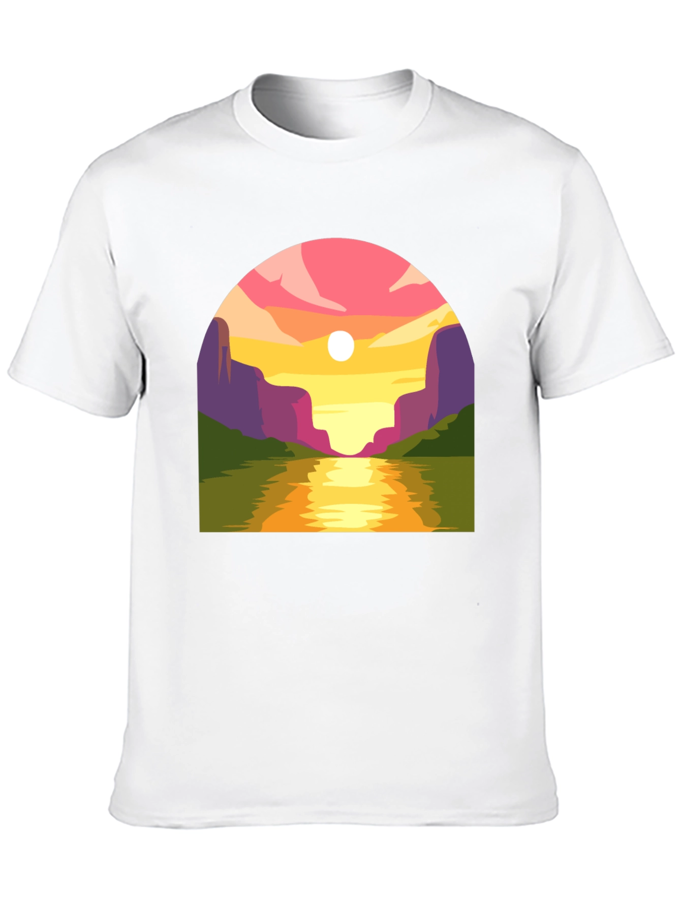 Sunset River Graphic T-Shirt