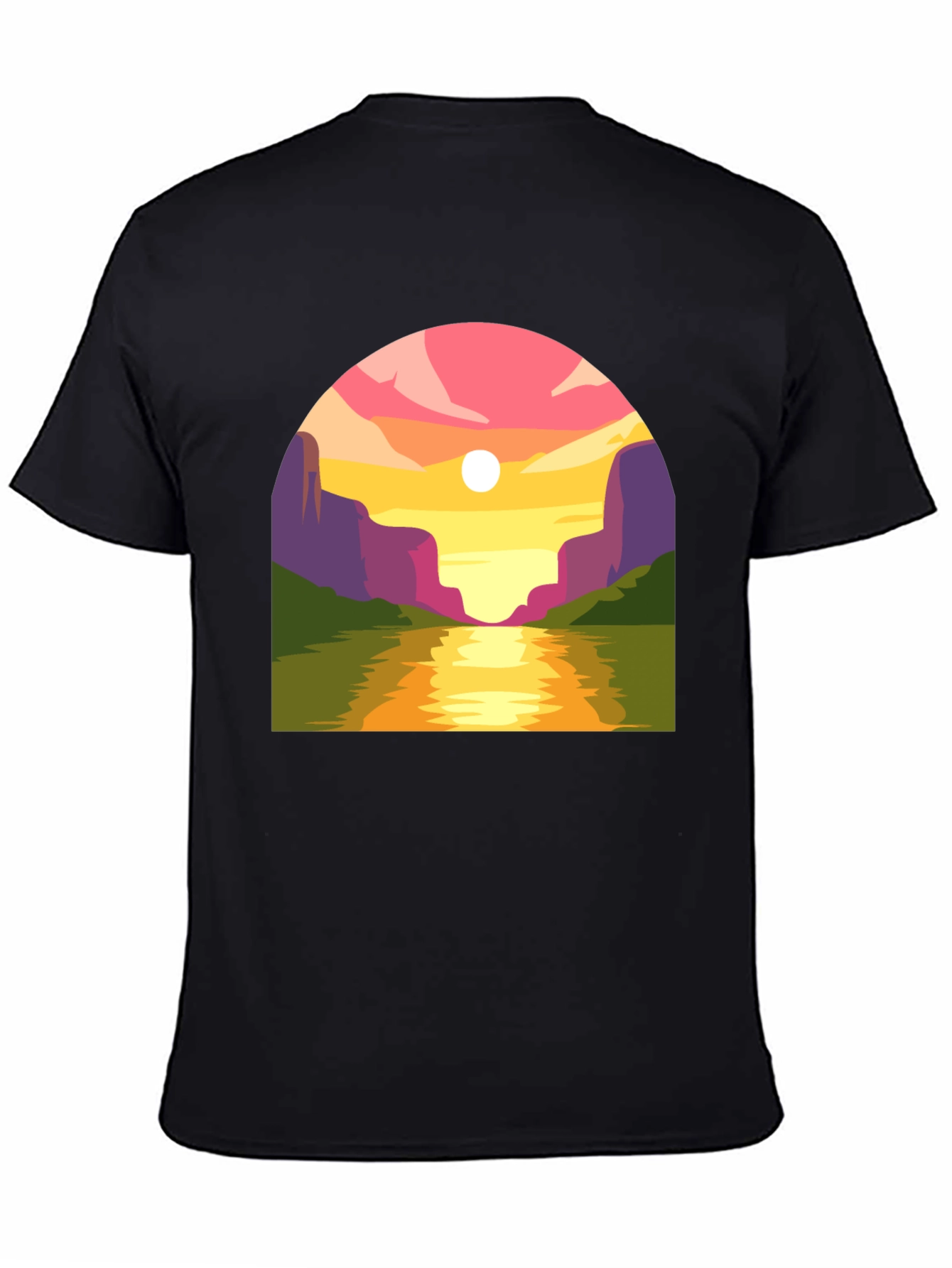 Sunset River Graphic T-Shirt