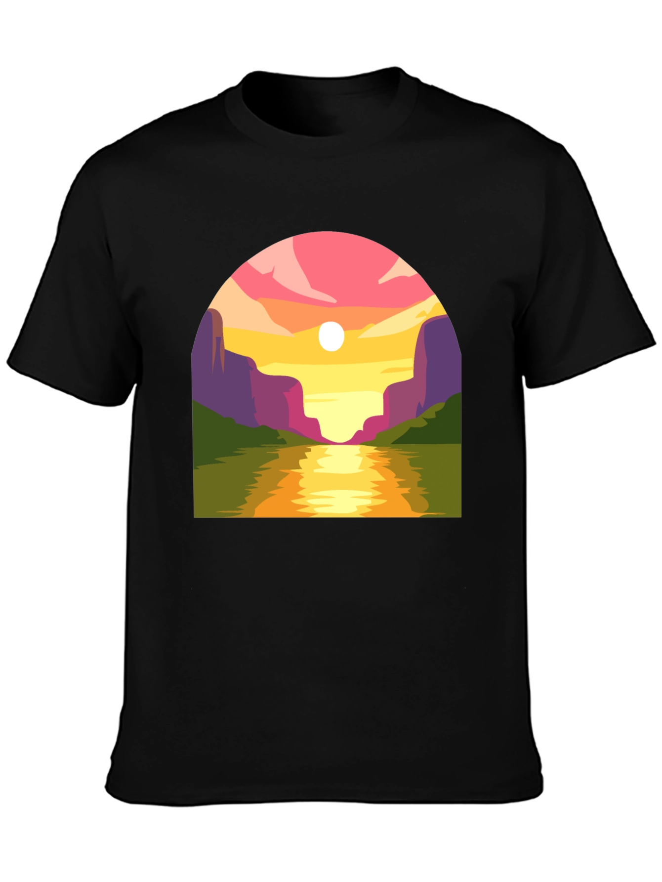 Sunset River Graphic T-Shirt