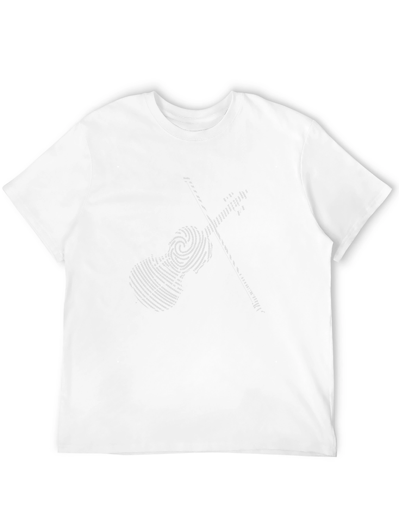 Violin Fingerprint Graphic Tee - Black