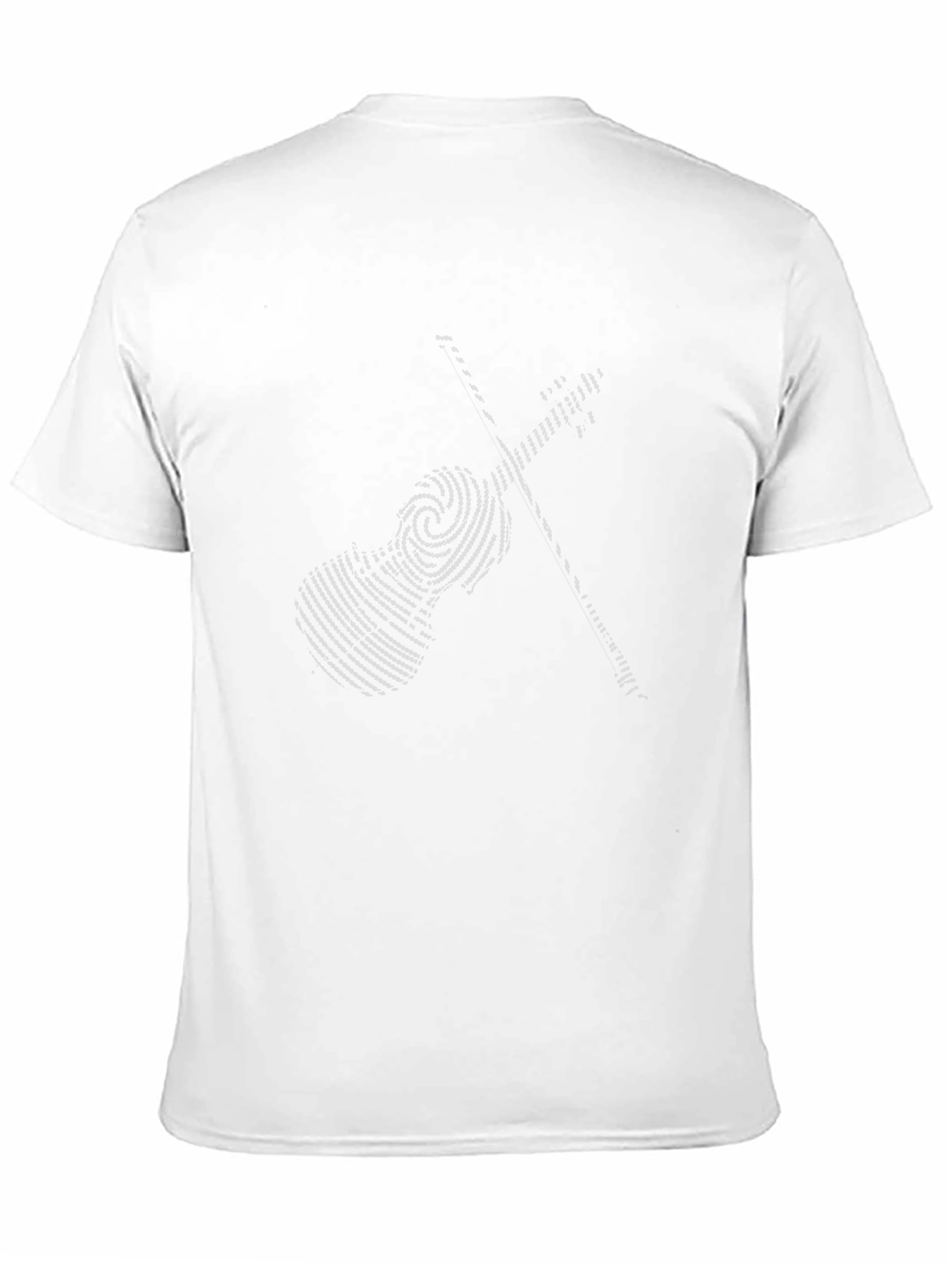 Violin Fingerprint Graphic Tee - Black