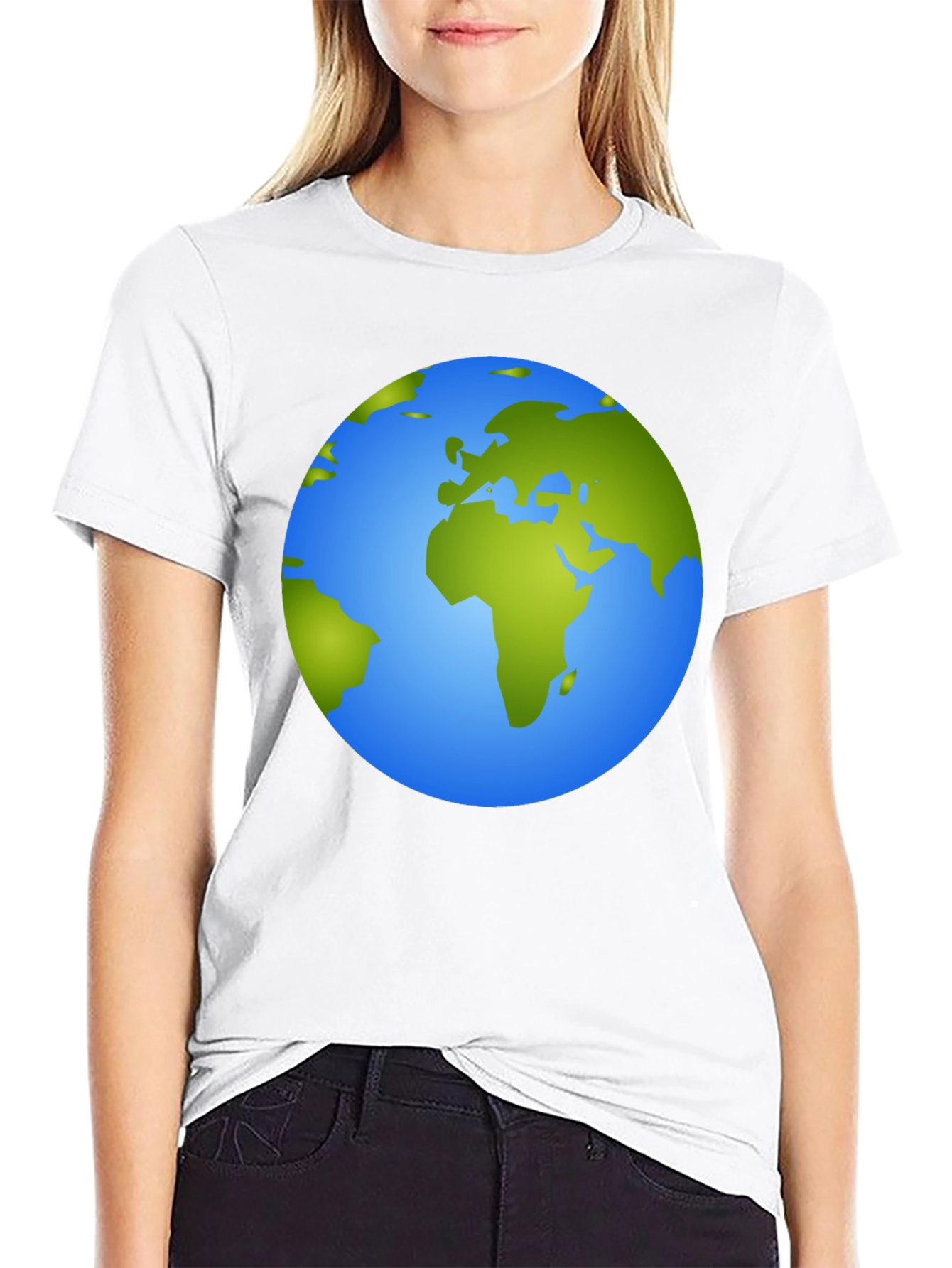 Earth Graphic Tee - Black Cotton Comfort
