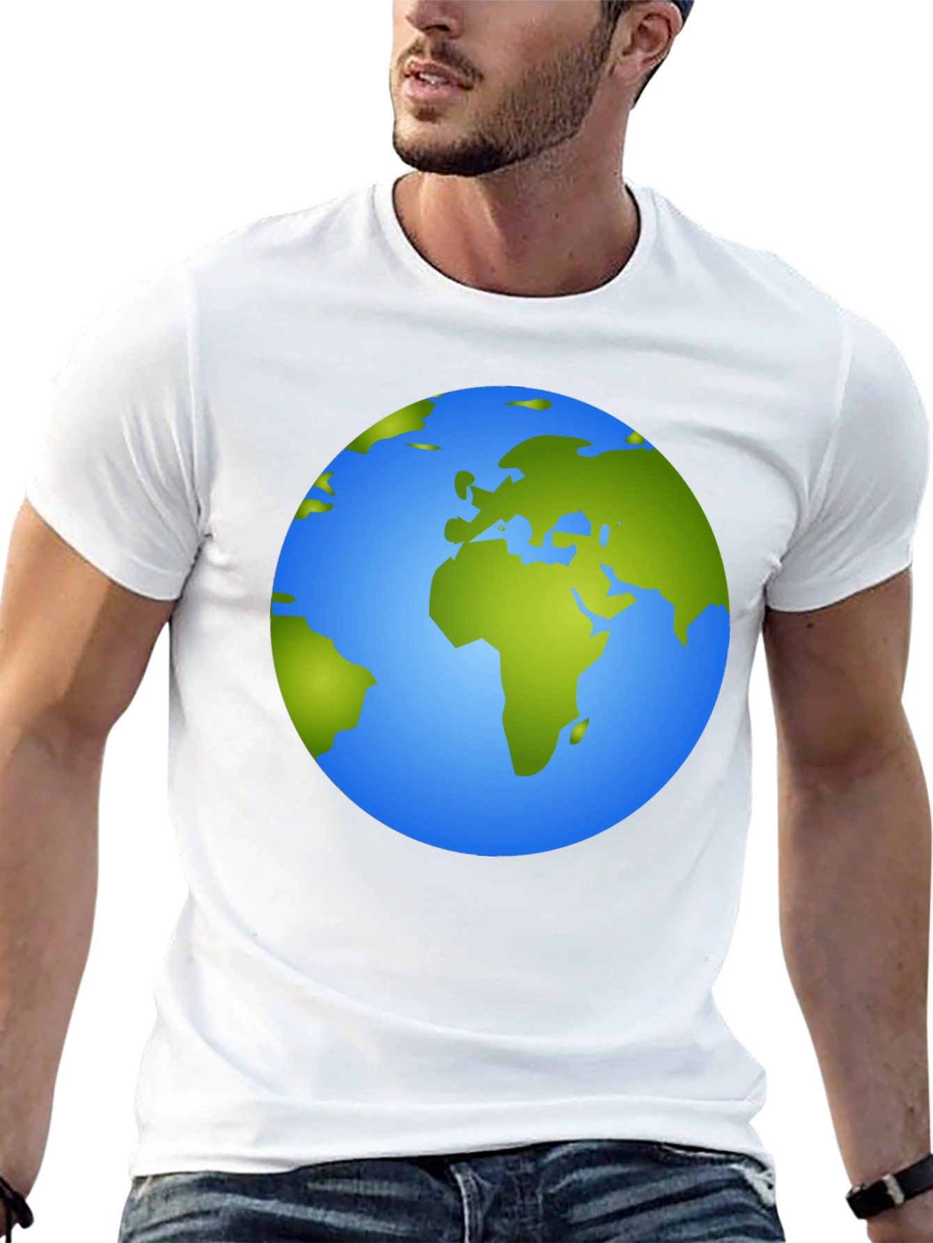 Earth Graphic Tee - Black Cotton Comfort