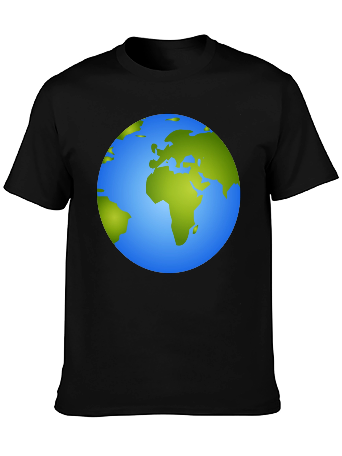 Earth Graphic Tee - Black Cotton Comfort
