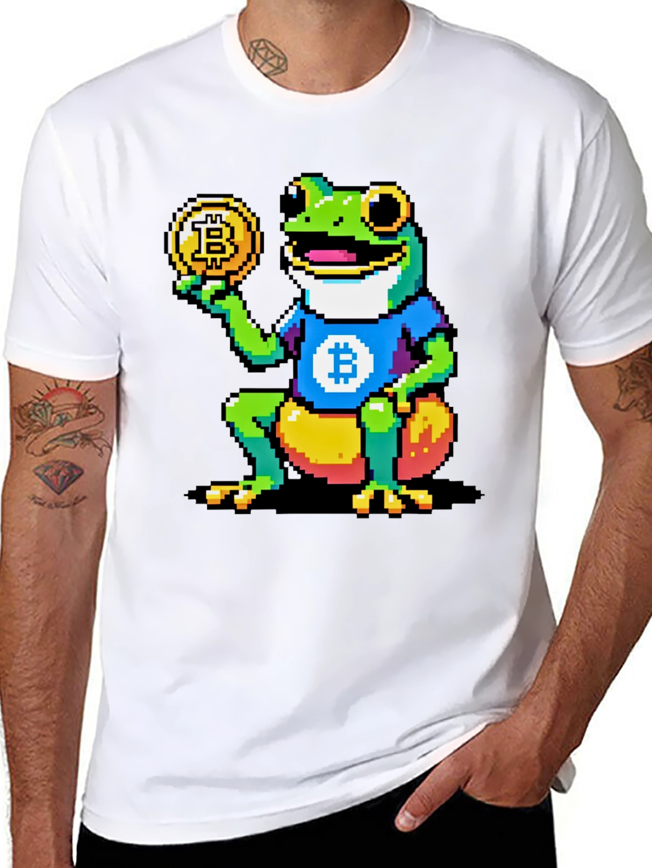 Bitcoin Frog Pixel Art T-Shirt
