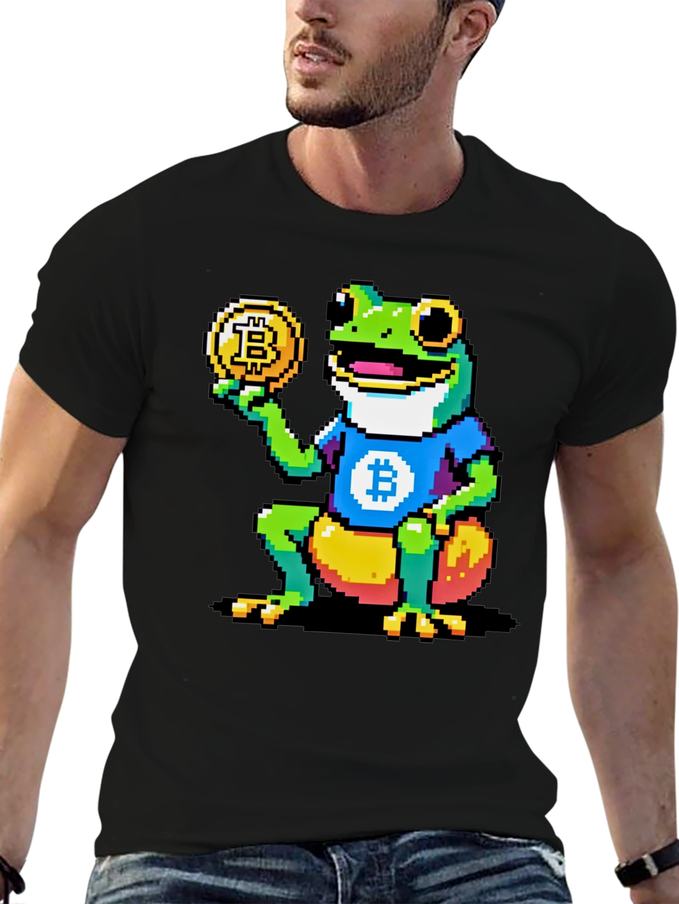 Bitcoin Frog Pixel Art T-Shirt