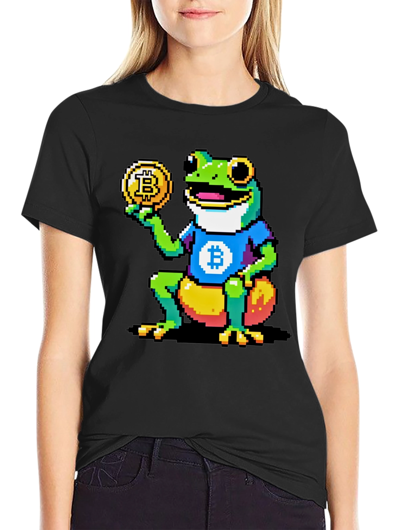 Bitcoin Frog Pixel Art T-Shirt
