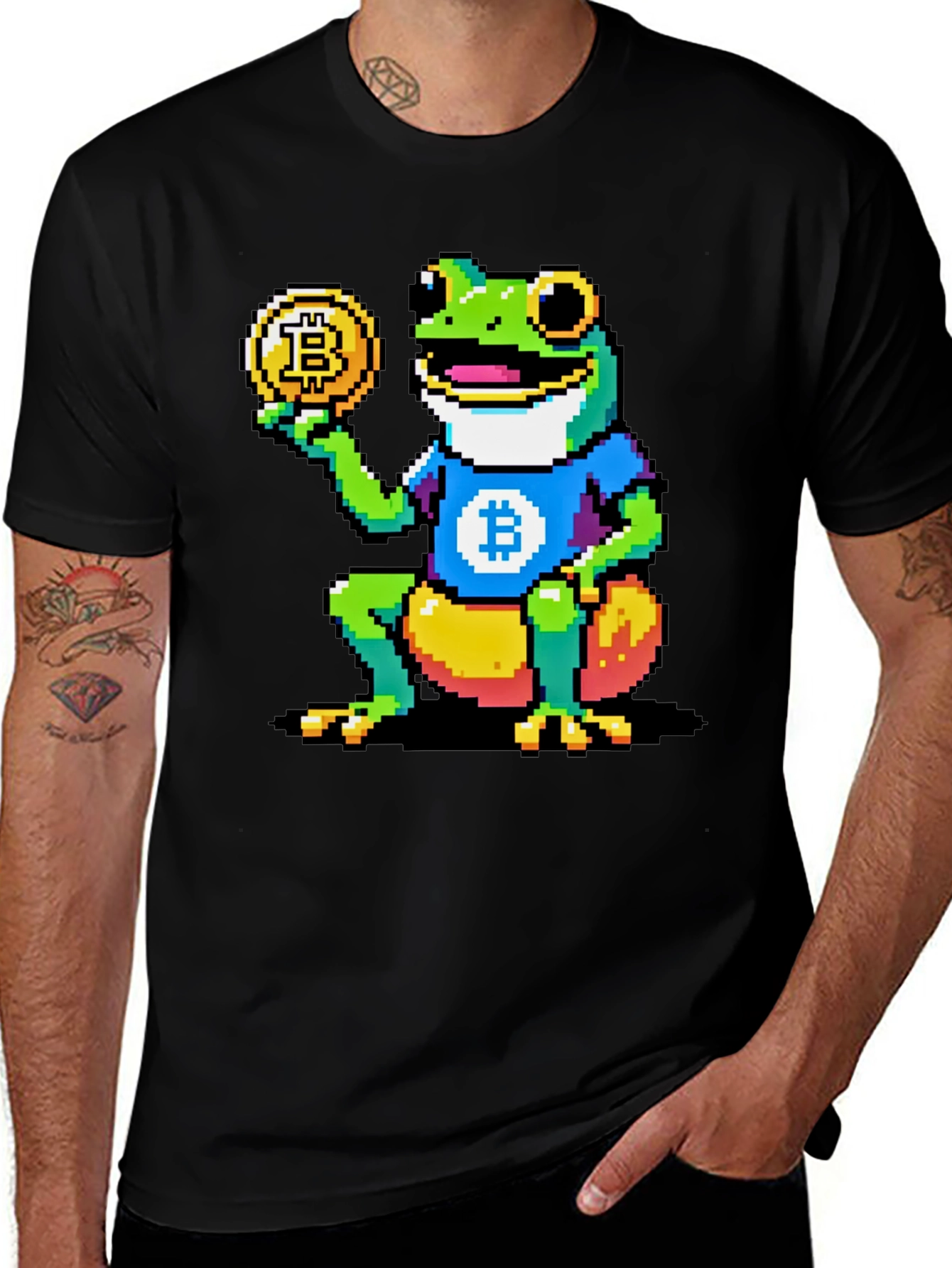 Bitcoin Frog Pixel Art T-Shirt