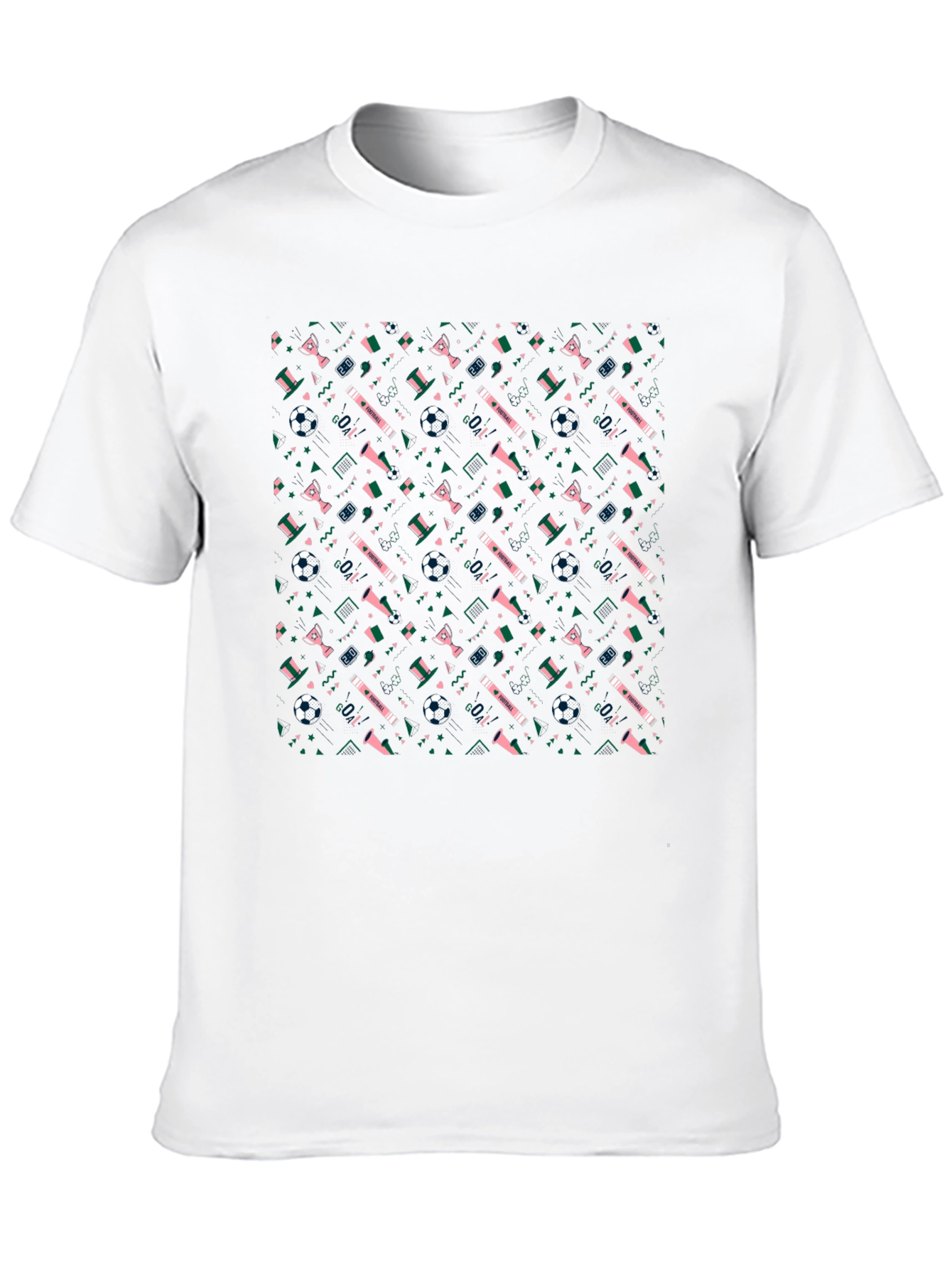 Festive Soccer Patterned T-Shirt