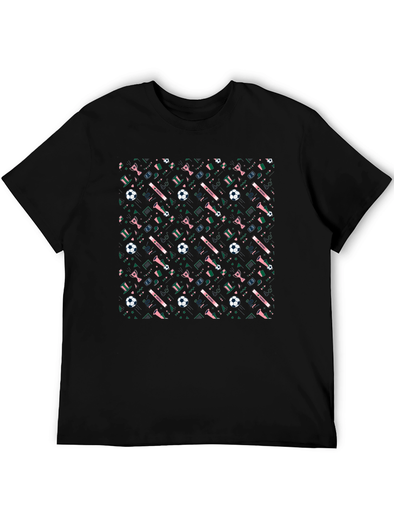 Festive Soccer Patterned T-Shirt