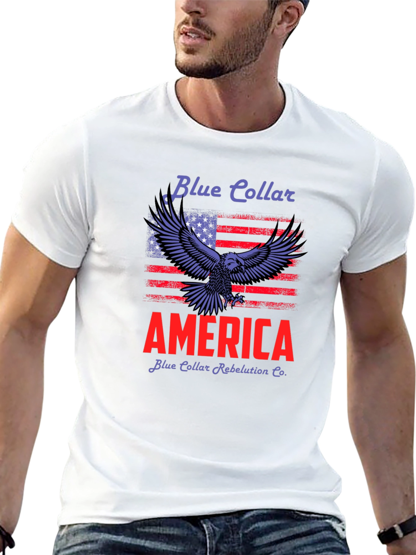 Blue Collar America Eagle Graphic Tee