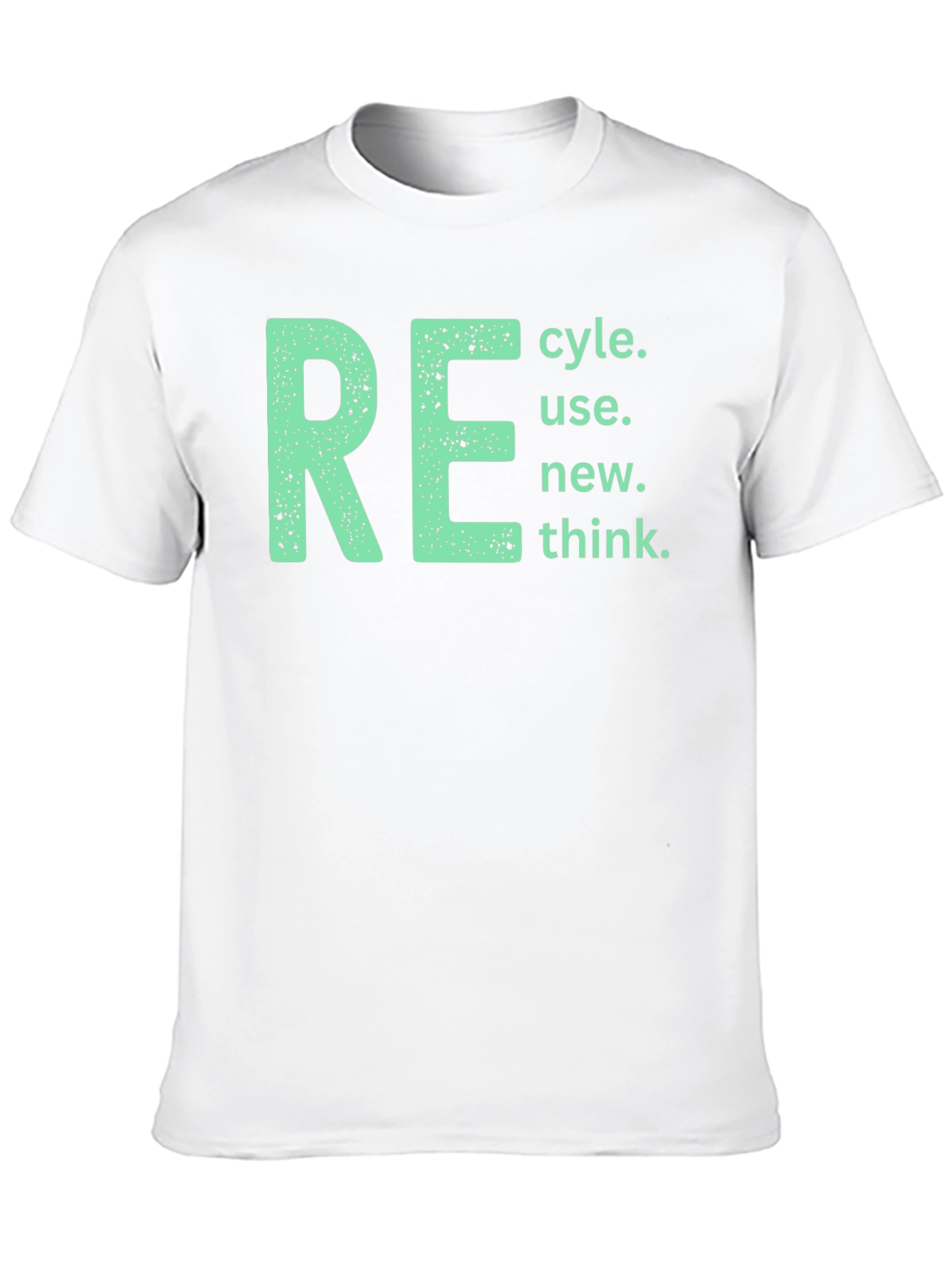 Eco-Friendly RE T-Shirt - Recycle Reuse Renew Think