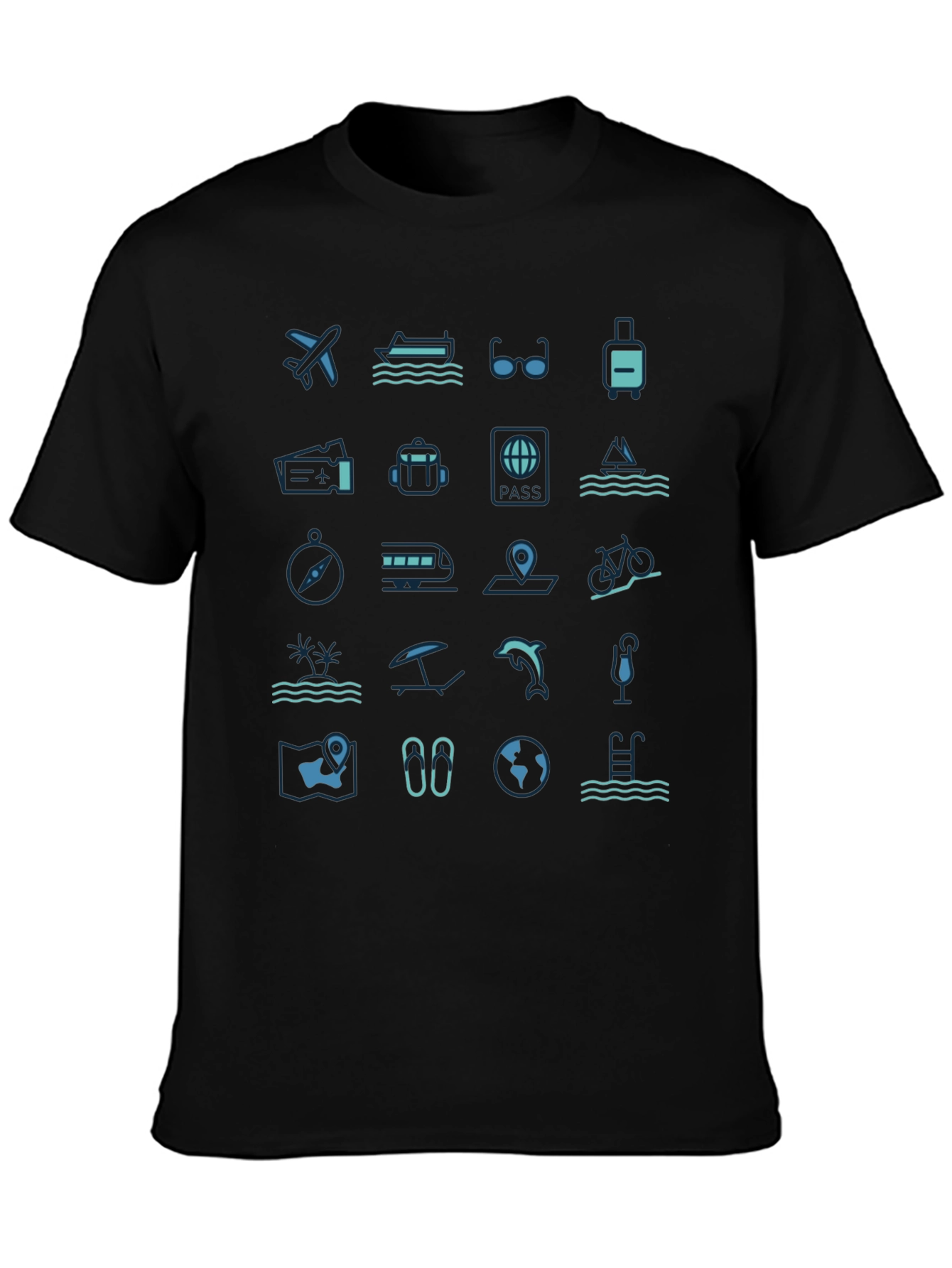 Travel Icon T-Shirt - Adventure Awaits!