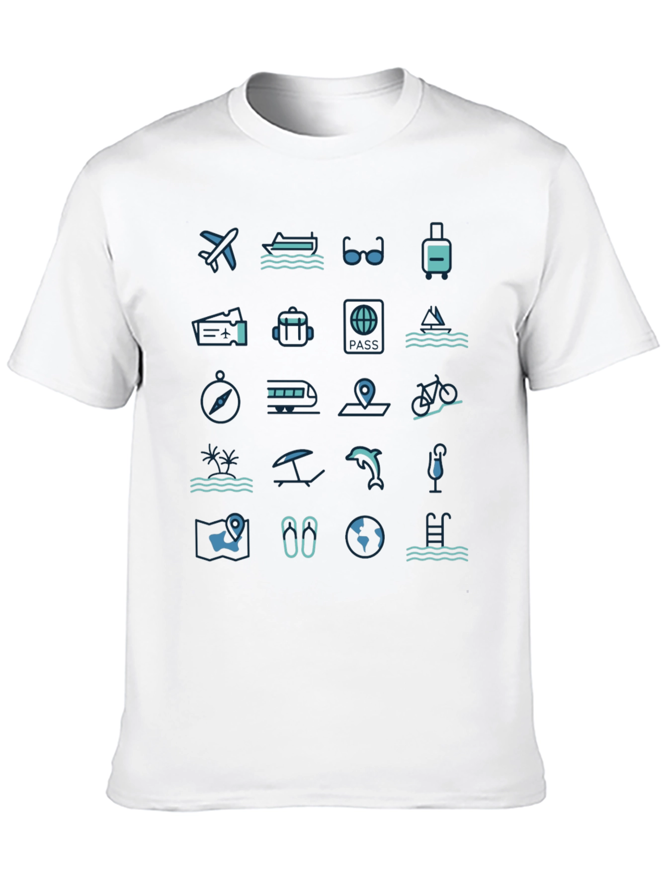 Travel Icon T-Shirt - Adventure Awaits!