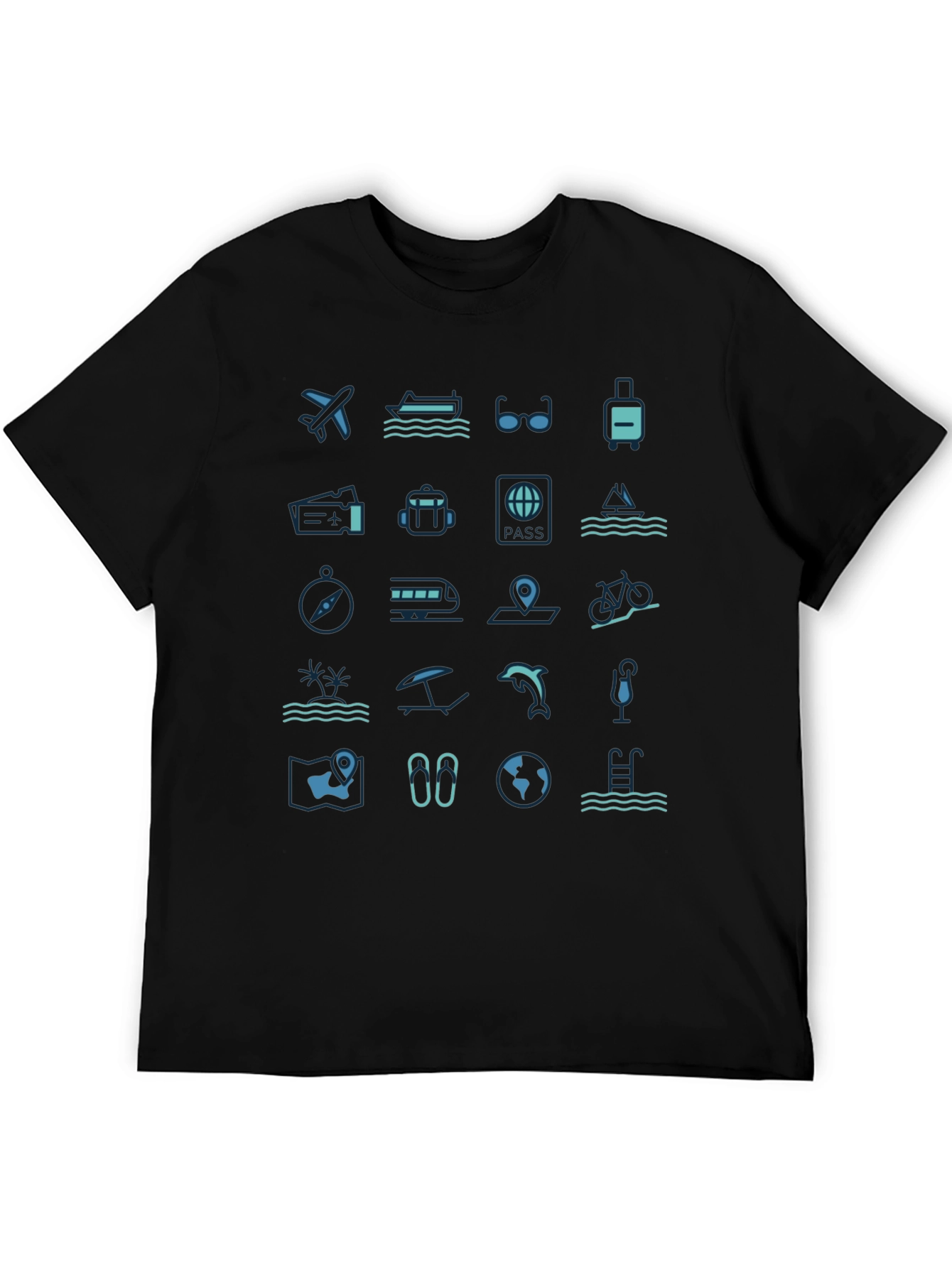 Travel Icon T-Shirt - Adventure Awaits!