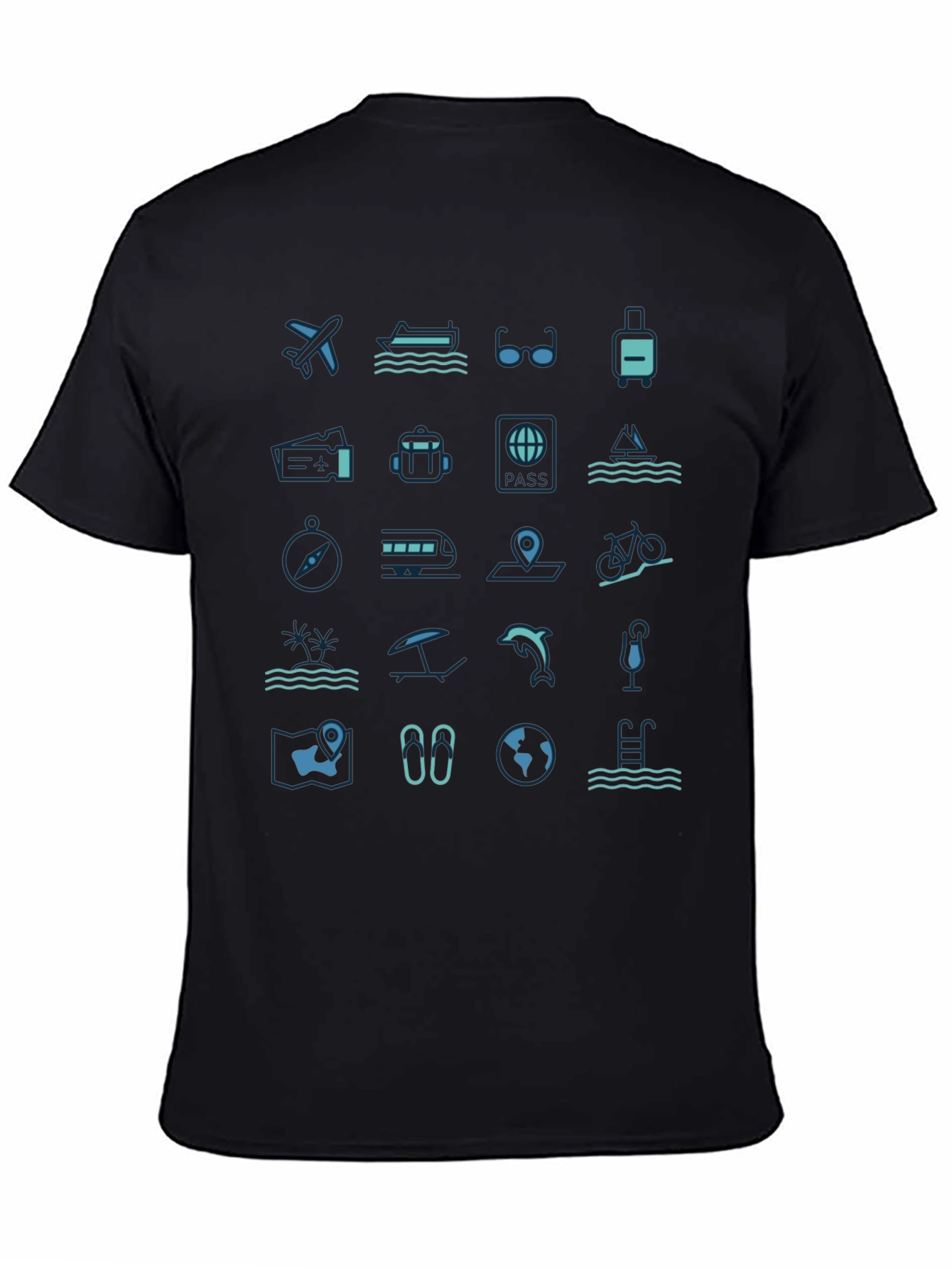 Travel Icon T-Shirt - Adventure Awaits!