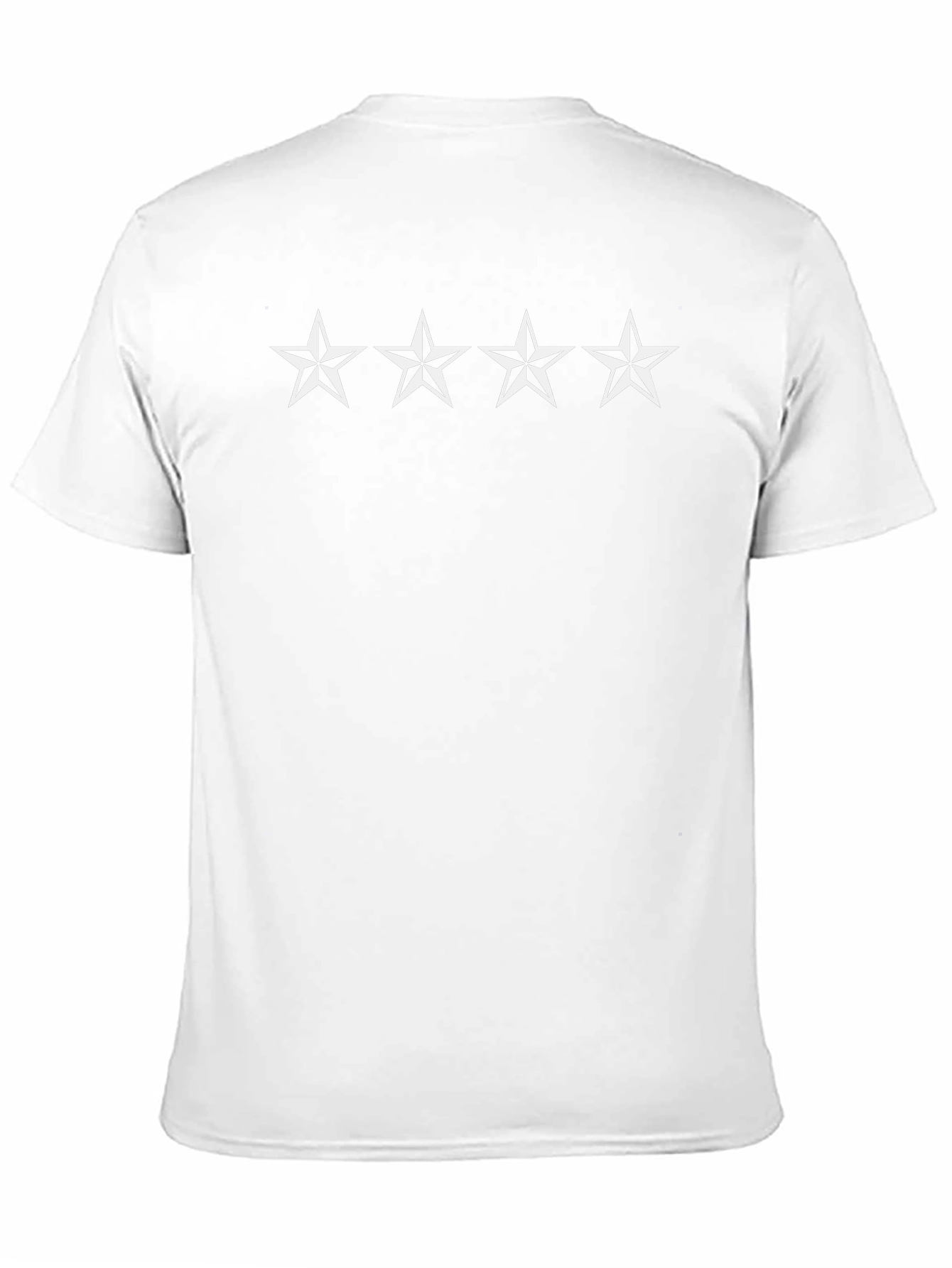 Black T-Shirt with Four Star Design